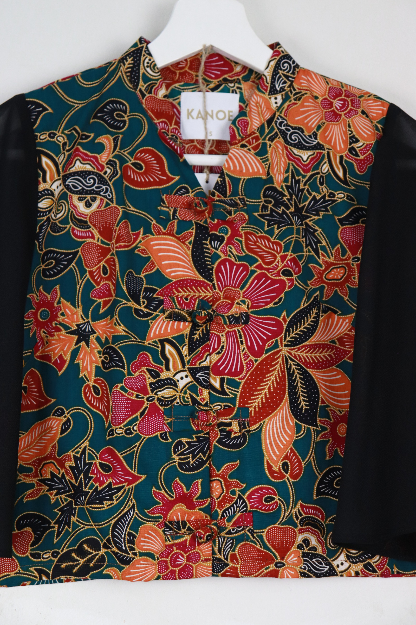 Sheer Sleeve Batik Top - Zhang Ling [ S ]
