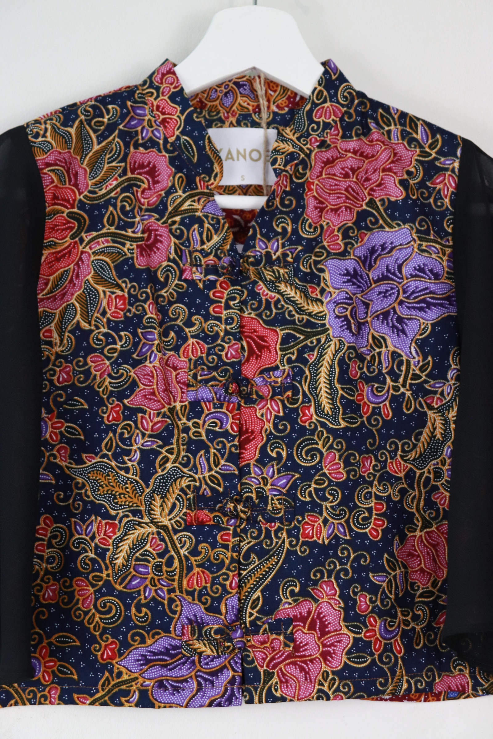 Sheer Sleeve Batik Top -  Wu Shan
