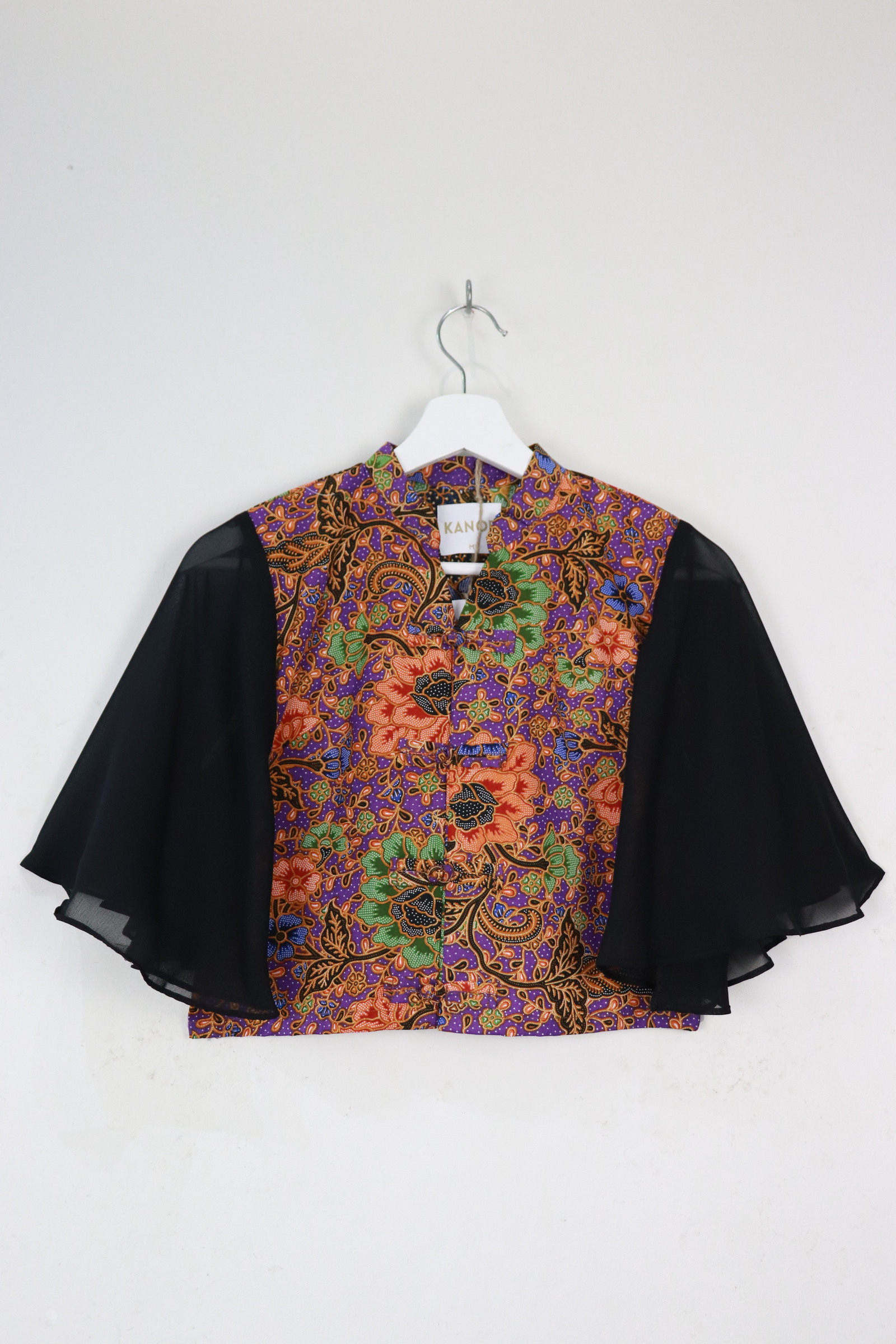 Sheer Sleeve Batik Top - Zi Yun [ M ]