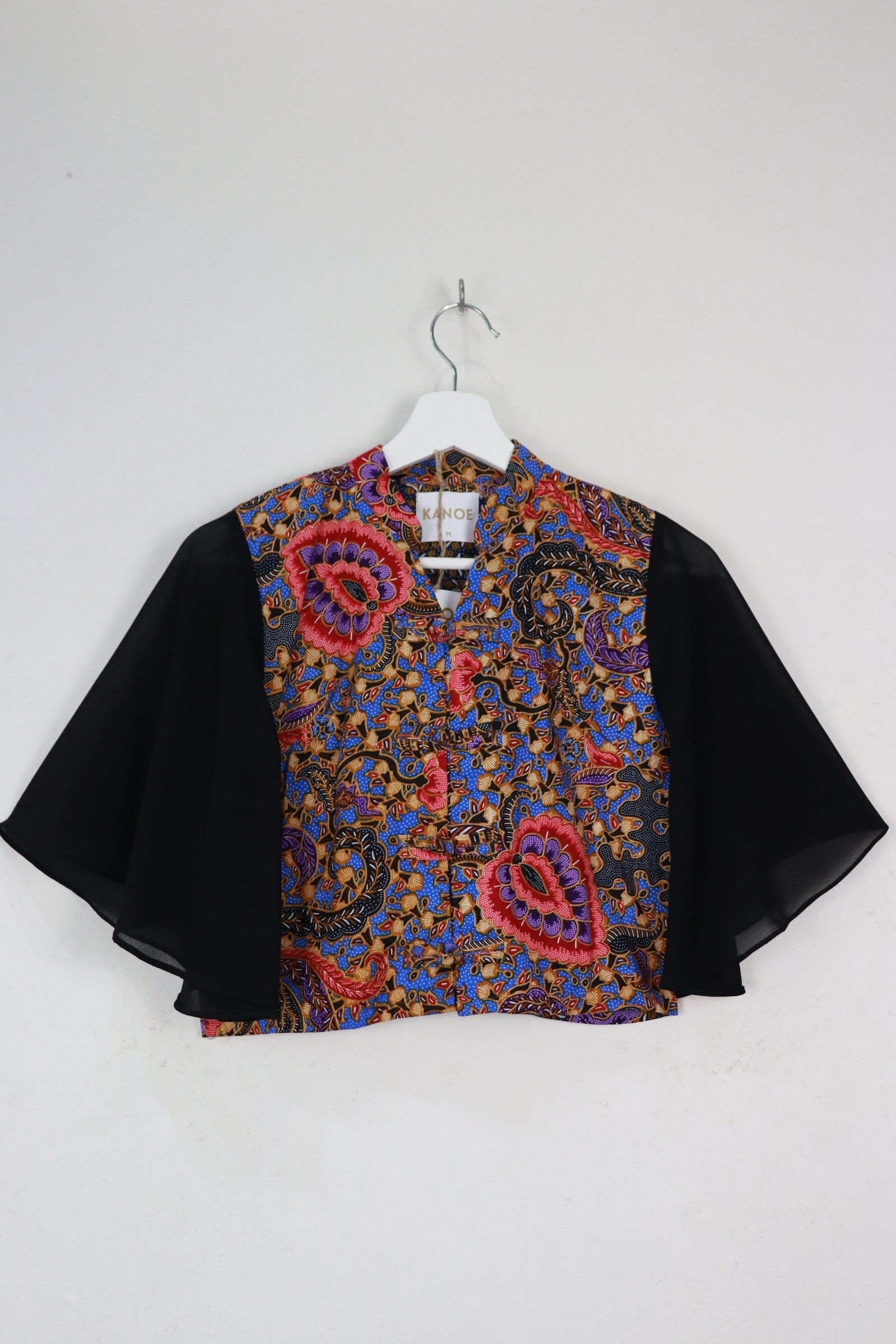 Sheer Sleeve Batik Top - Qing Ling
