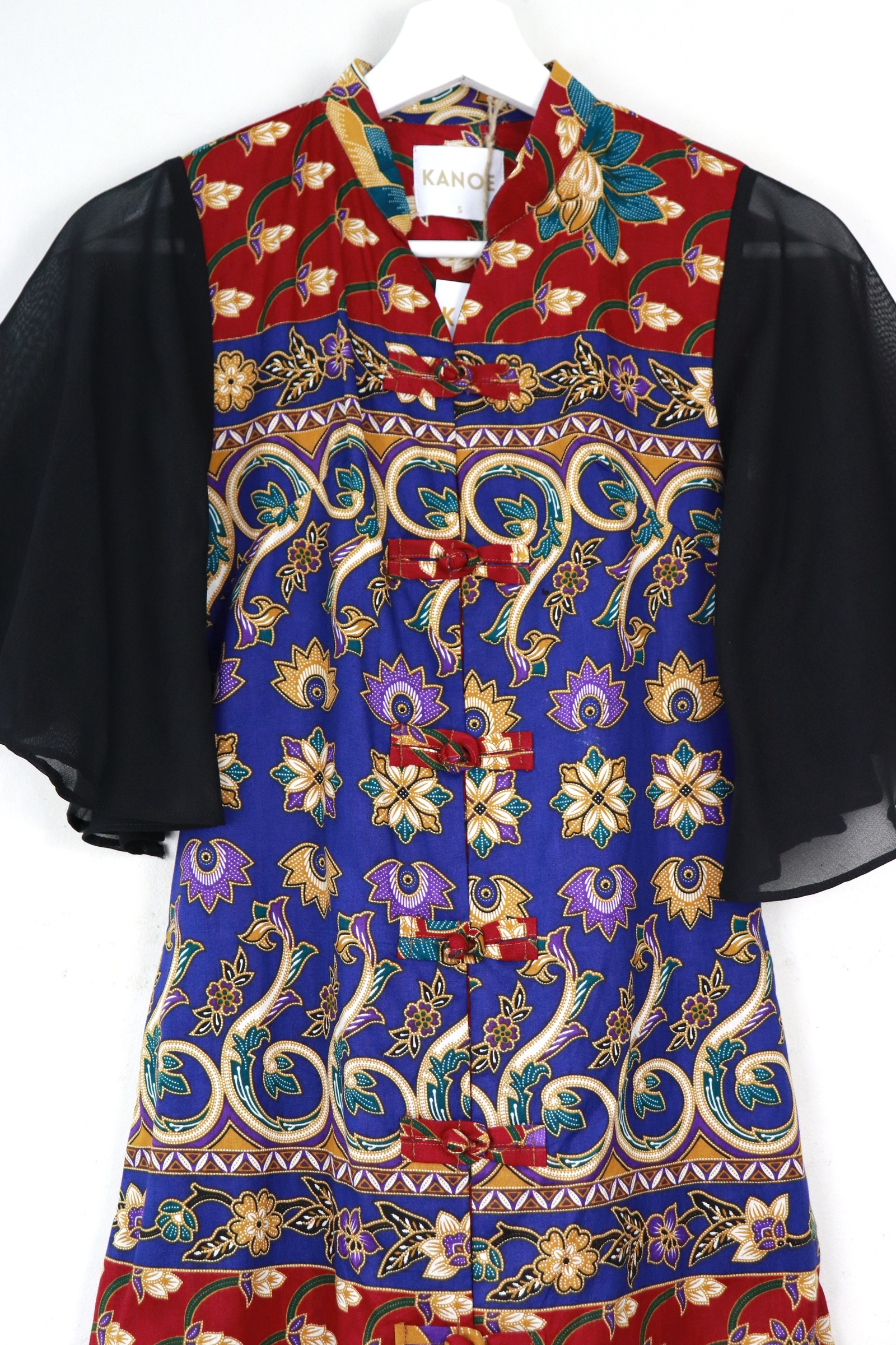 Sheer Sleeve Batik Dress - Rosa Xiu 