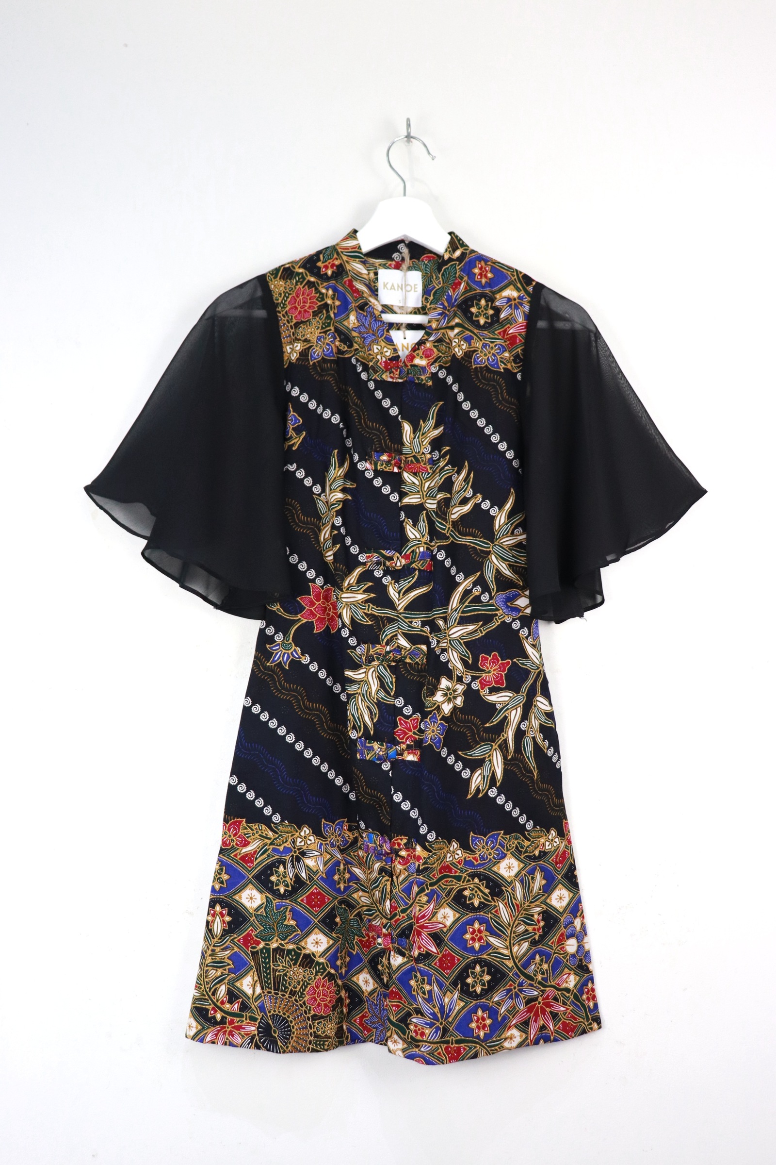 Sheer Sleeve Batik Dress - Twilight Dancer