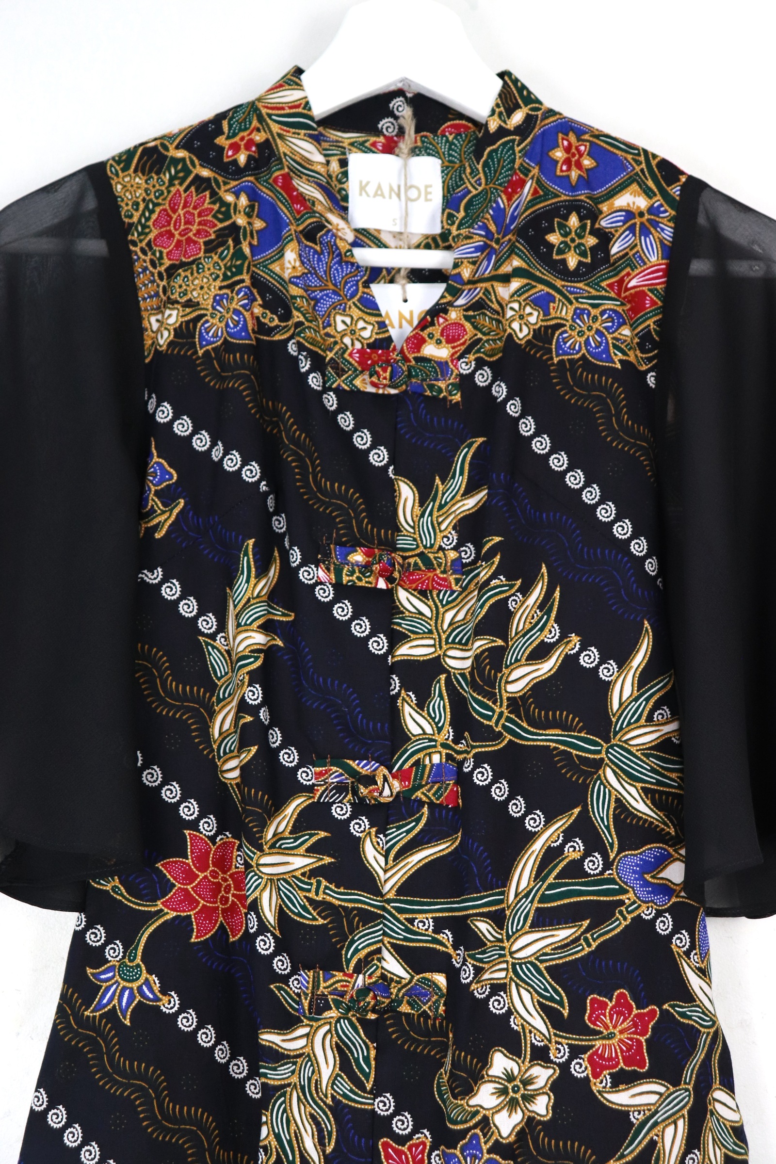 Sheer Sleeve Batik Dress - Twilight Dancer