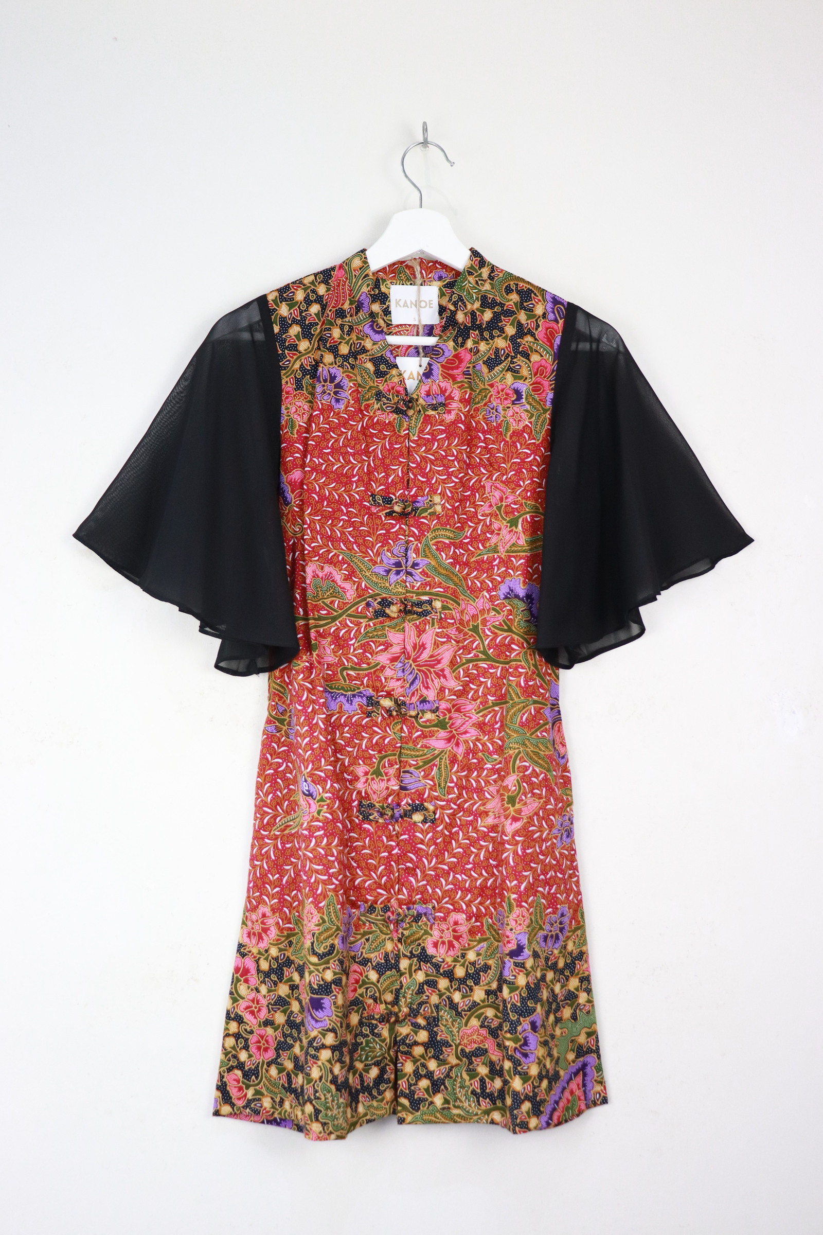  Sheer Sleeve Batik Dress - Lolly Xing