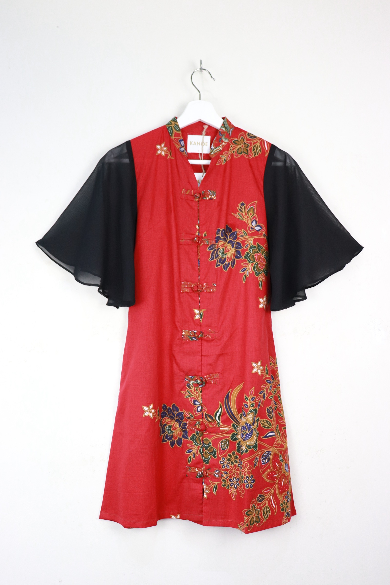 Sheer Sleeve Batik Dress - Ruby Mei