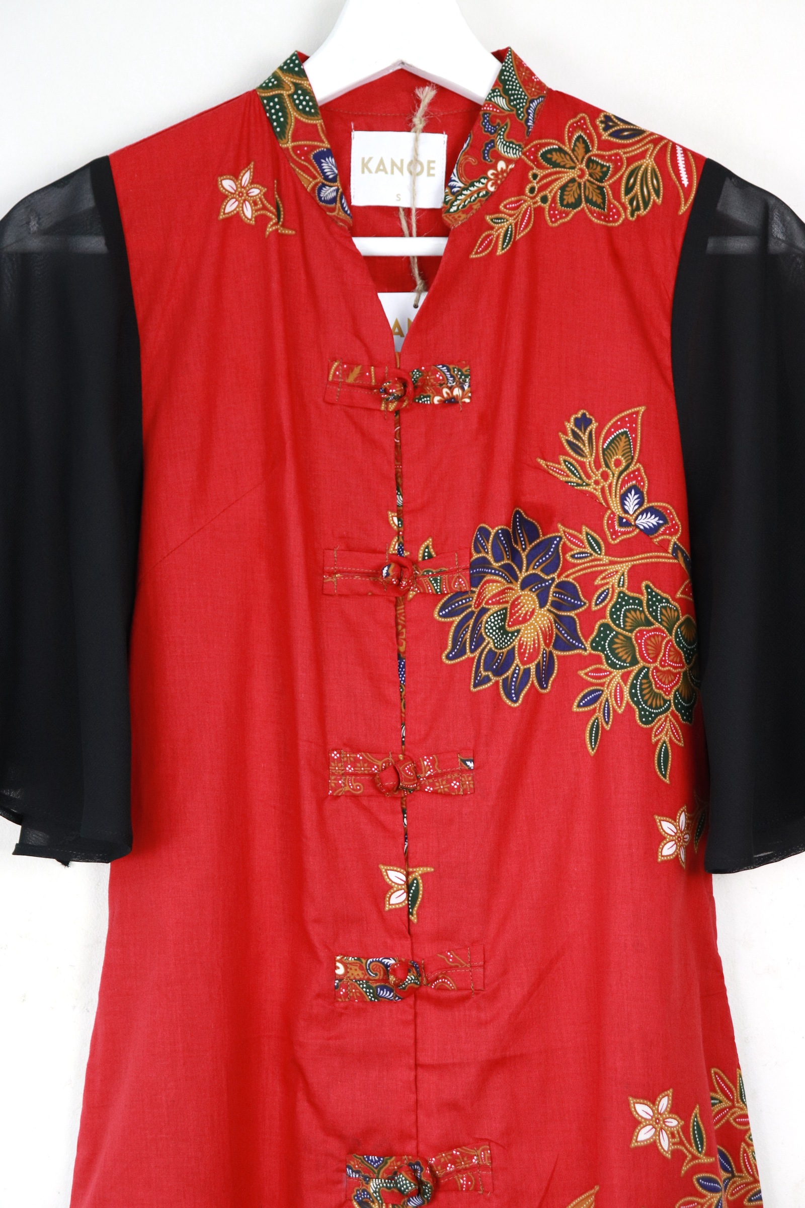 Sheer Sleeve Batik Dress - Ruby Mei