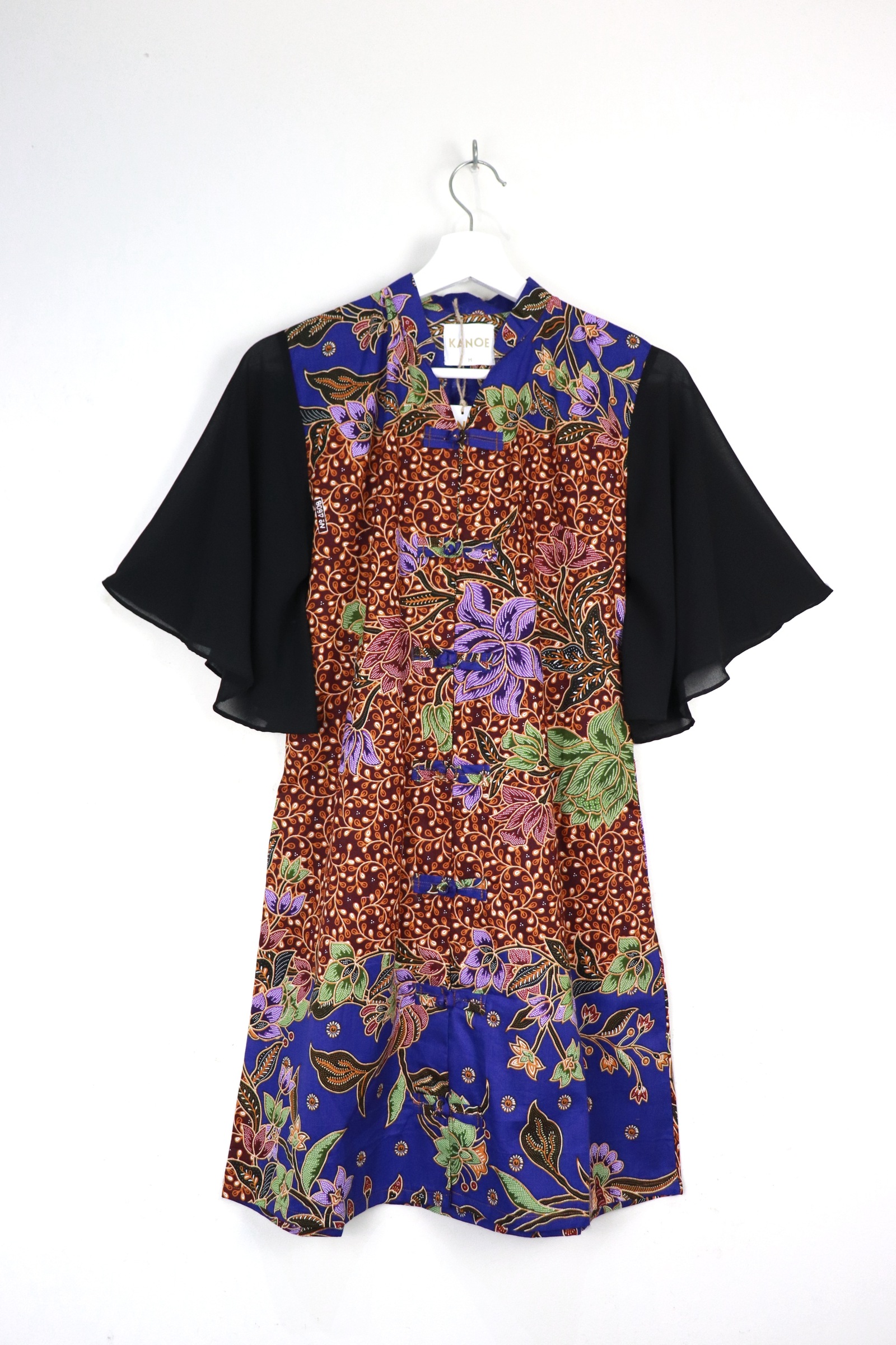 Sheer Sleeve Batik Dress - Stella Li