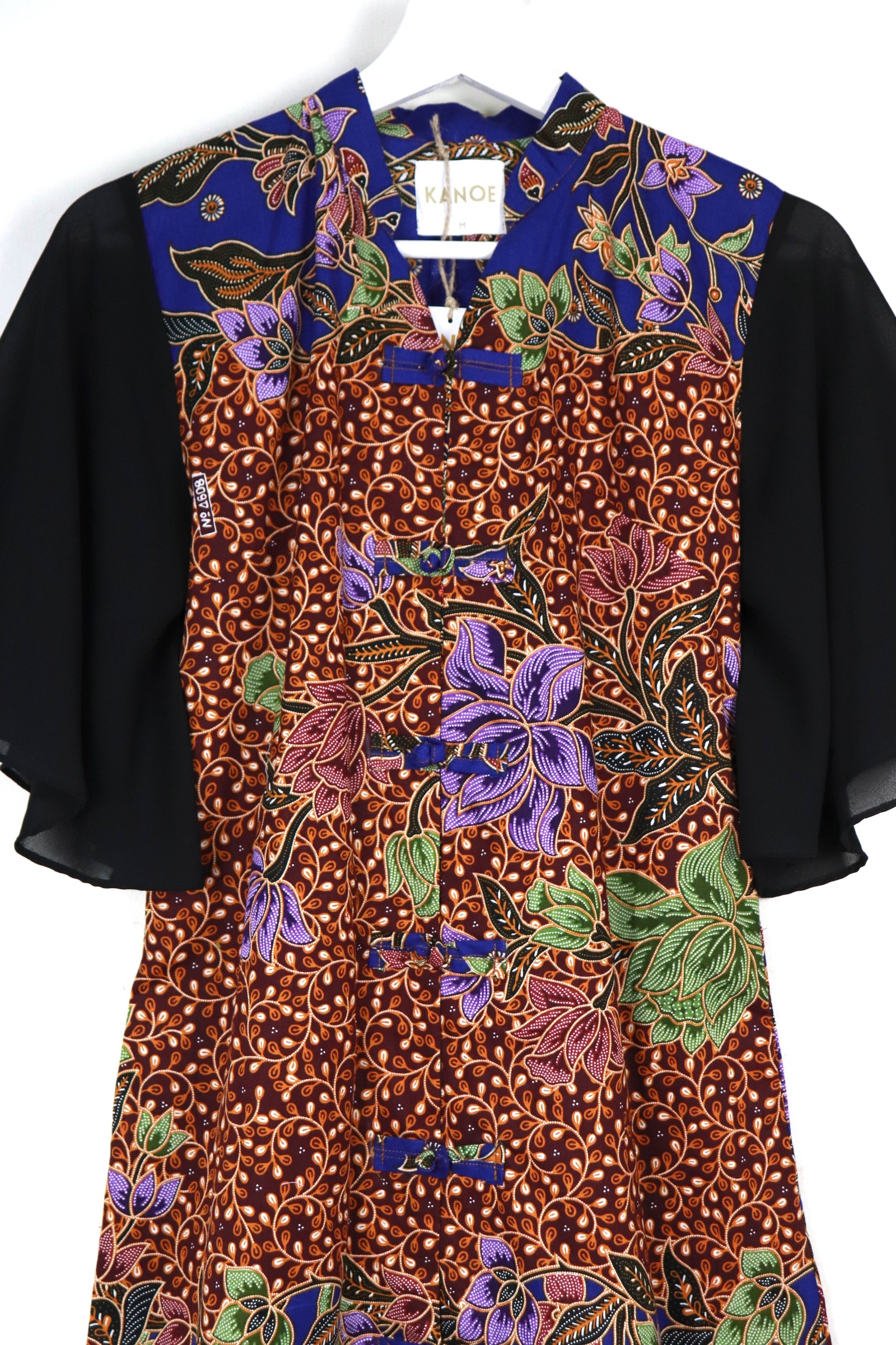 Sheer Sleeve Batik Dress - Stella Li