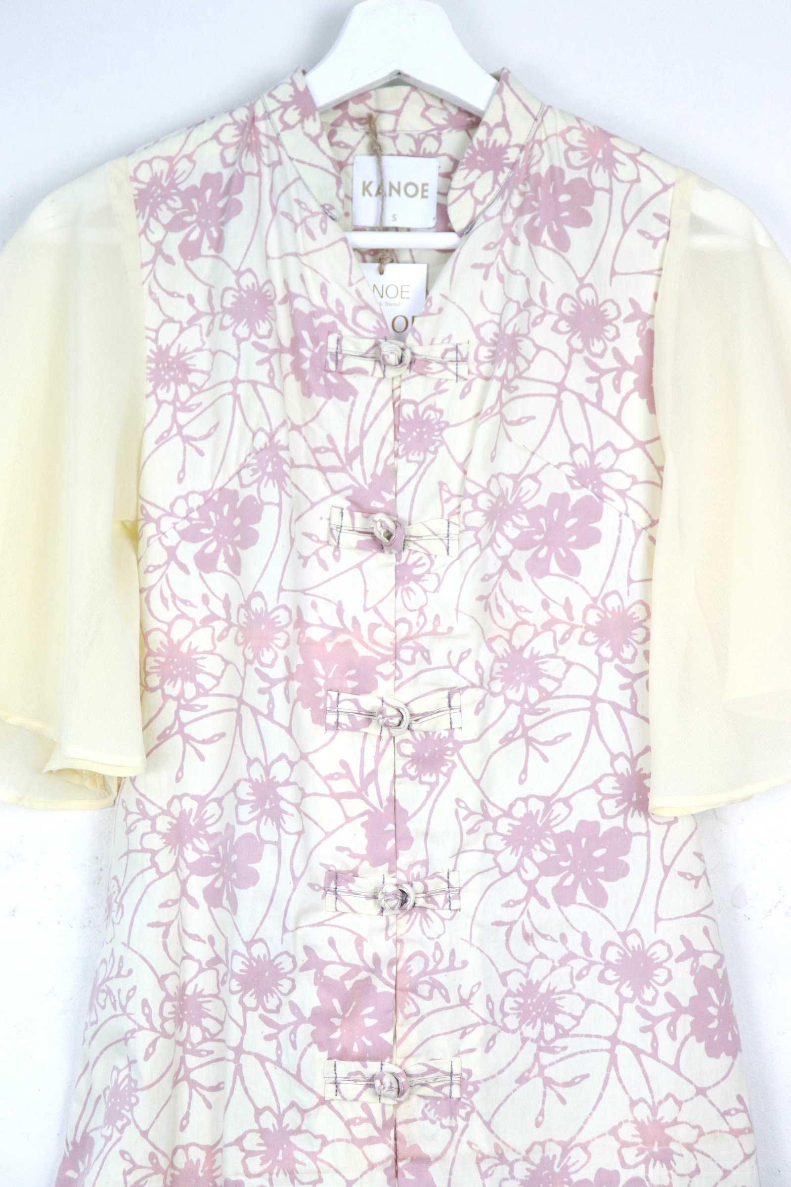  Sheer Sleeve Batik Dress - Lemon Jia [ Handmade ]