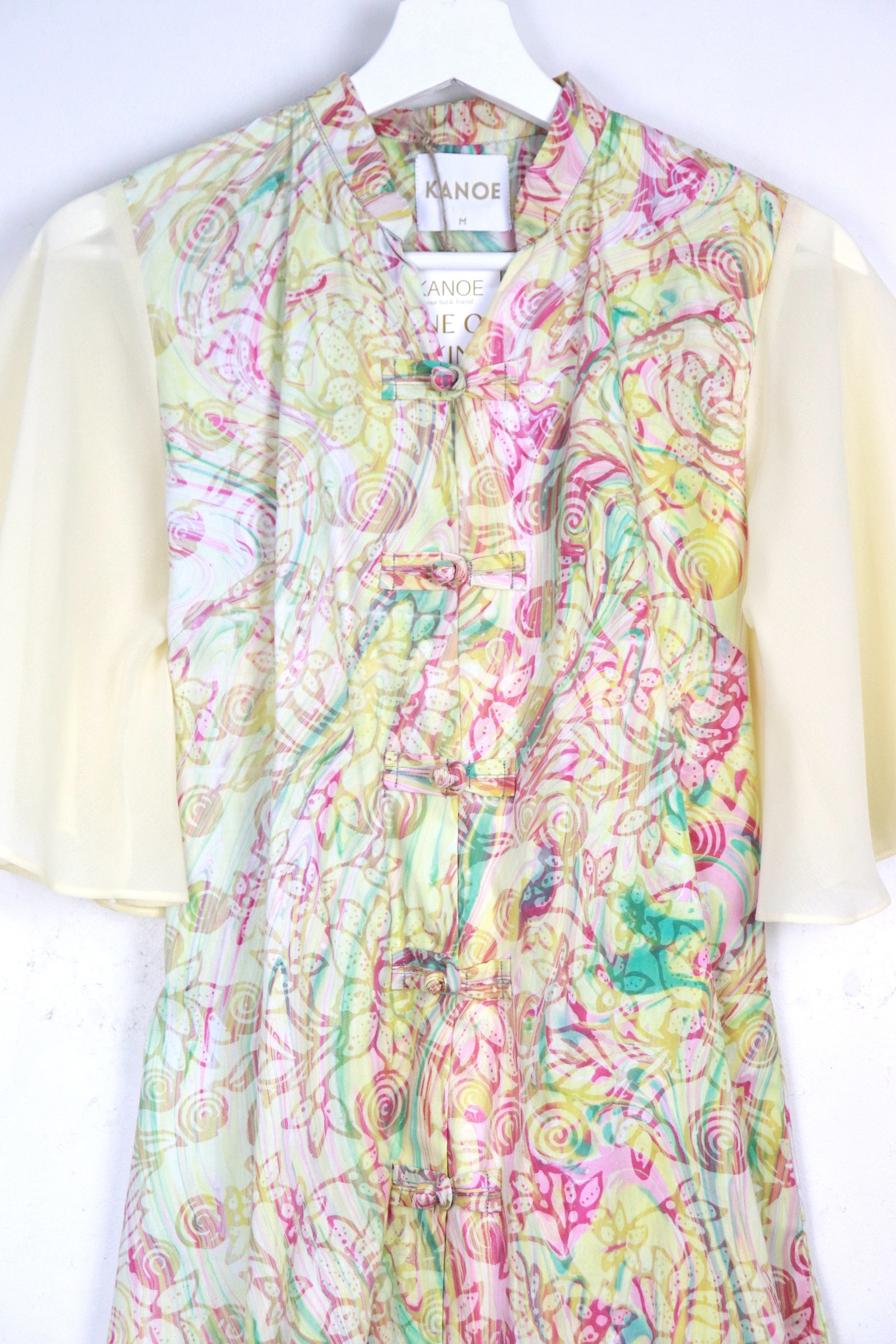 Sheer Sleeve Batik Dress - Clementine Hua [ Handmade ]