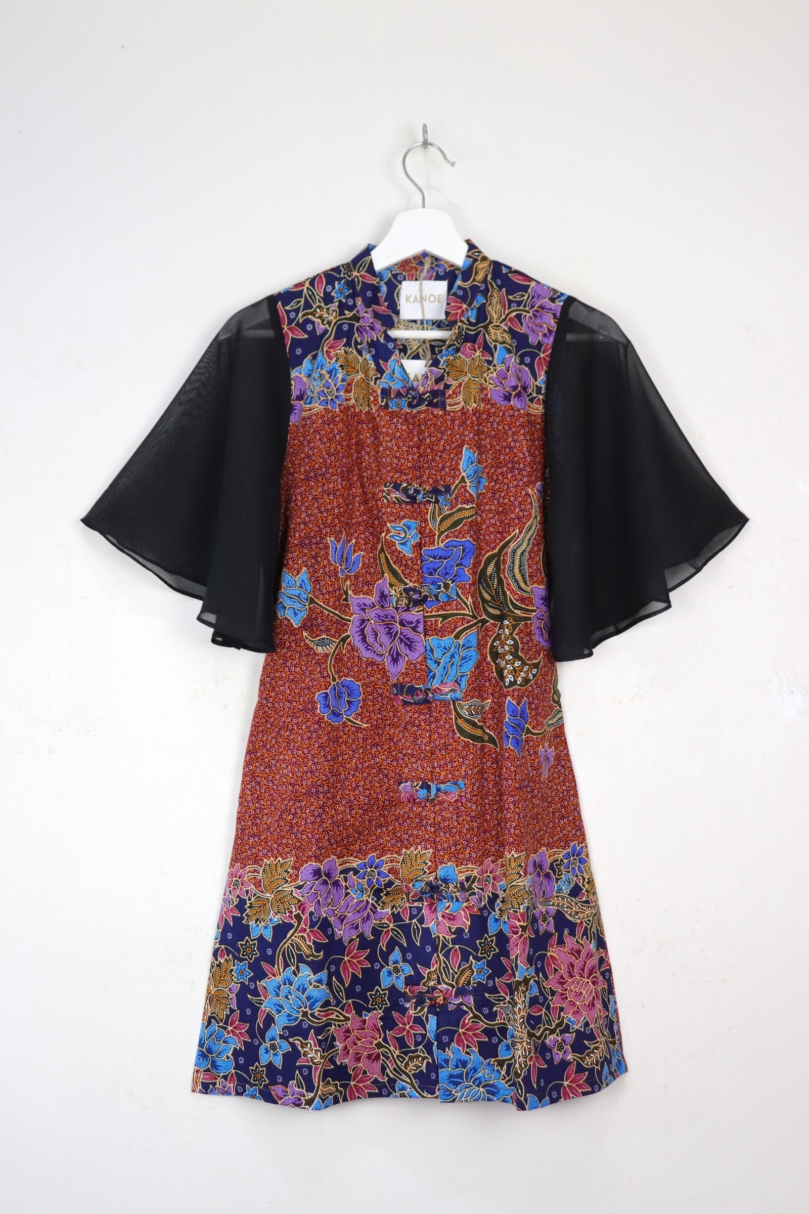 Sheer Sleeve Batik Dress - Sugar Xiu [ S ]