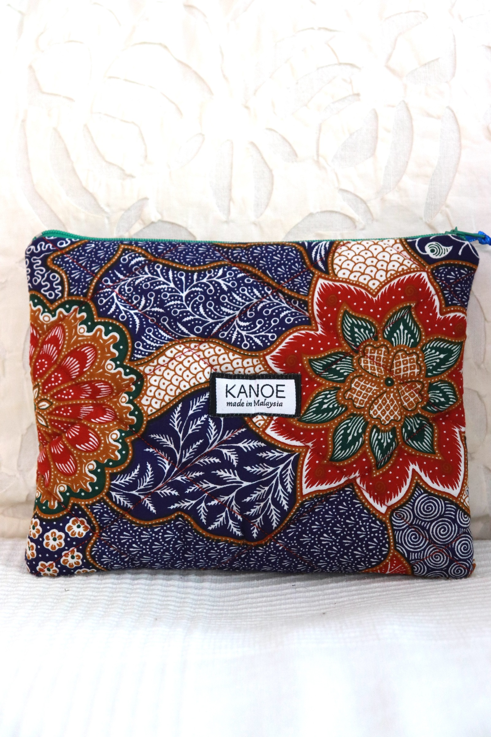  Quilted Batik Pouch - AzureFlare