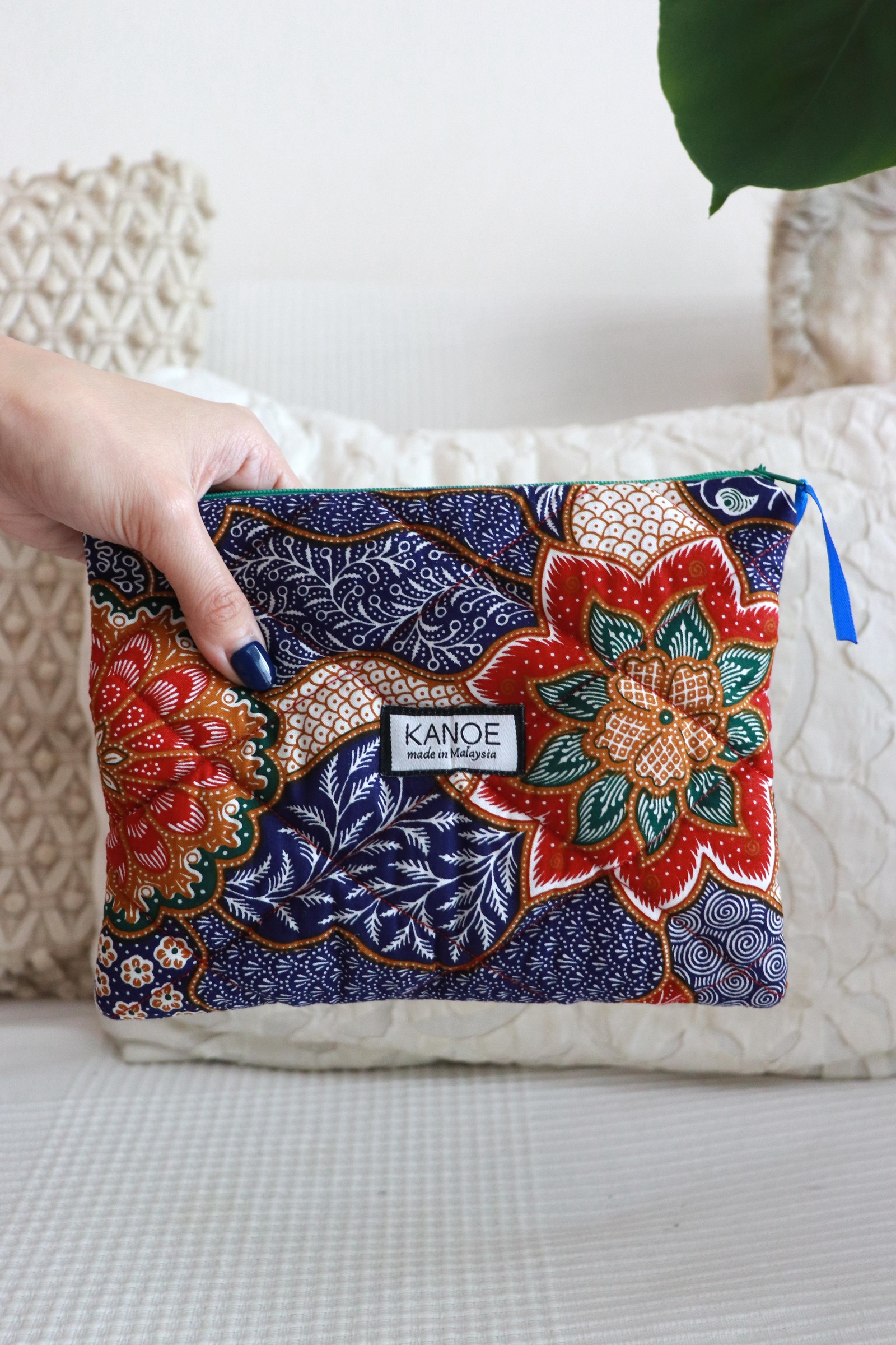  Quilted Batik Pouch - AzureFlare