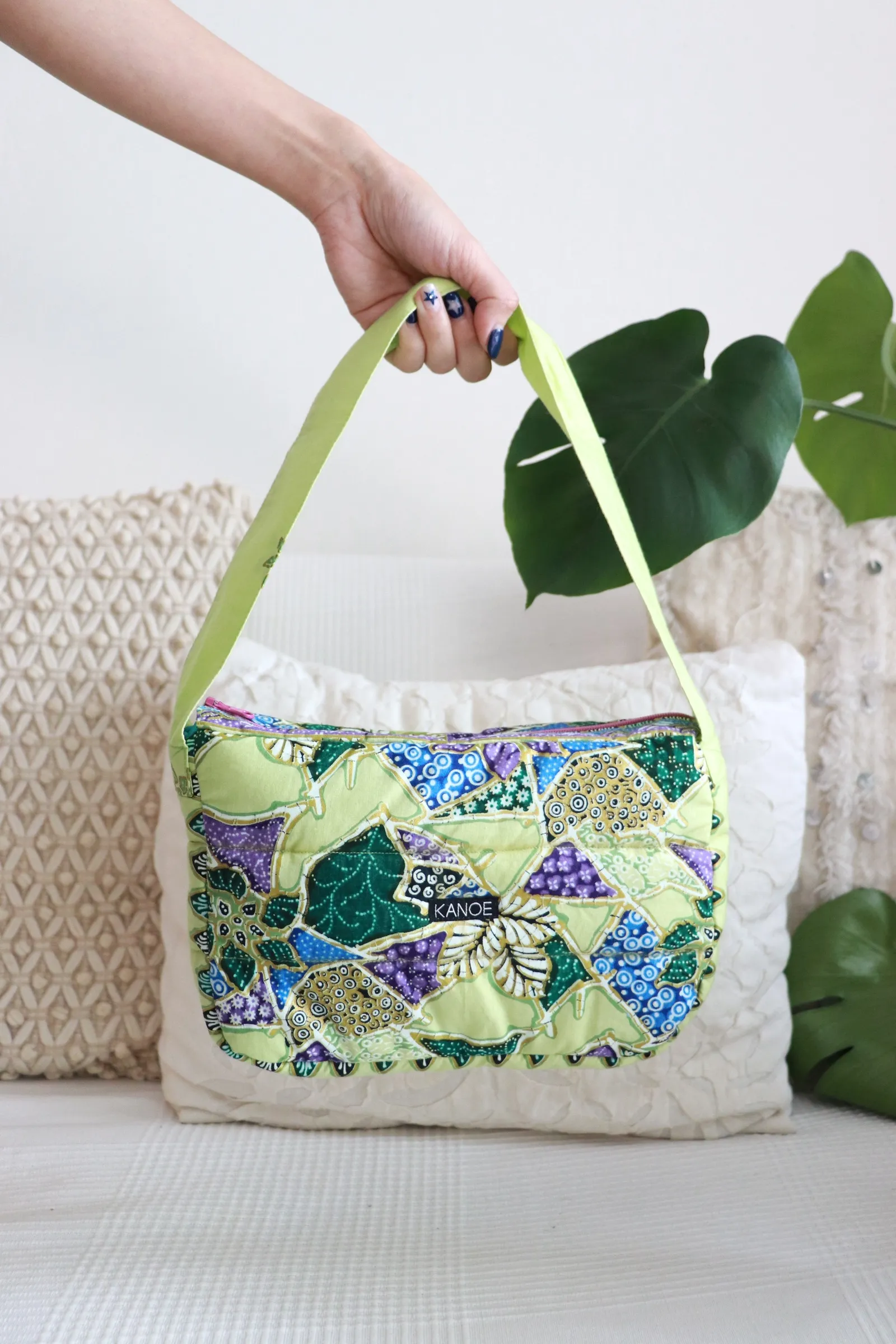  Puffy Batik Bag - LimeTwirl