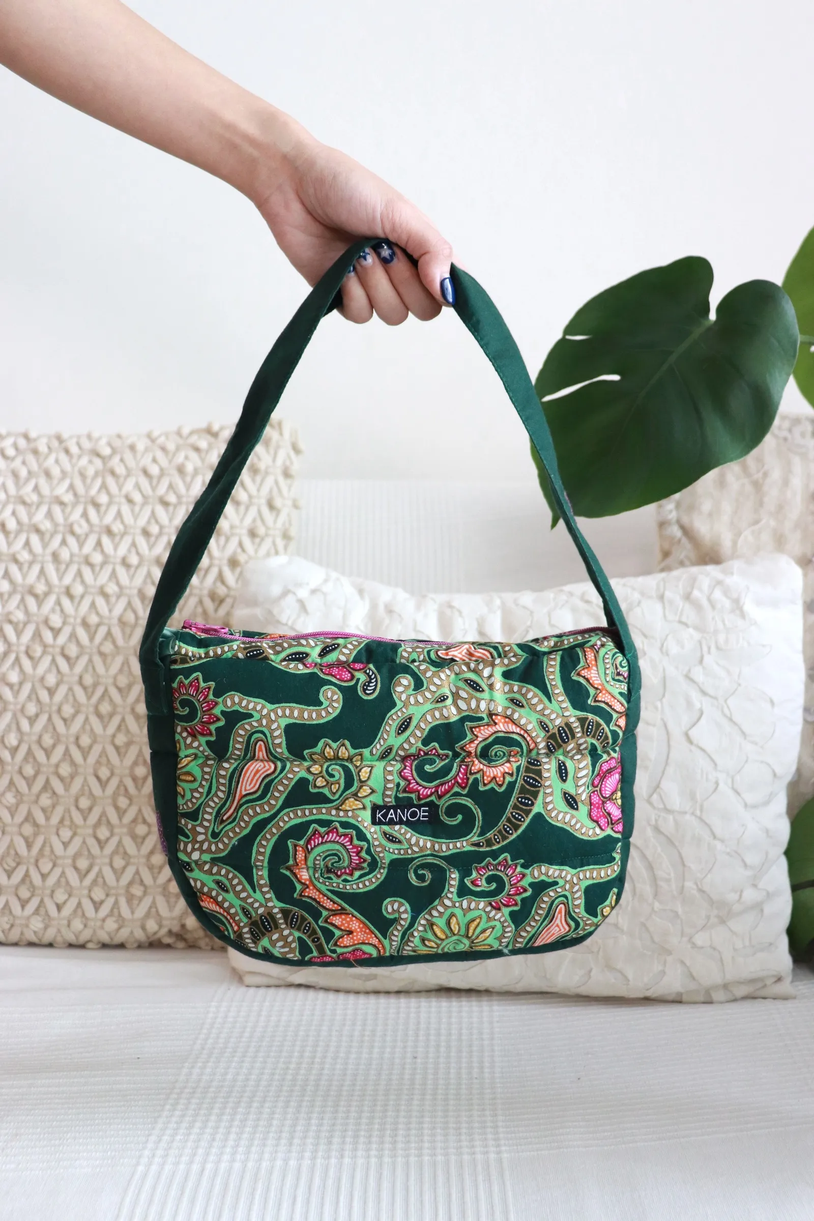  Puffy Batik Bag - MatchaSwirl
