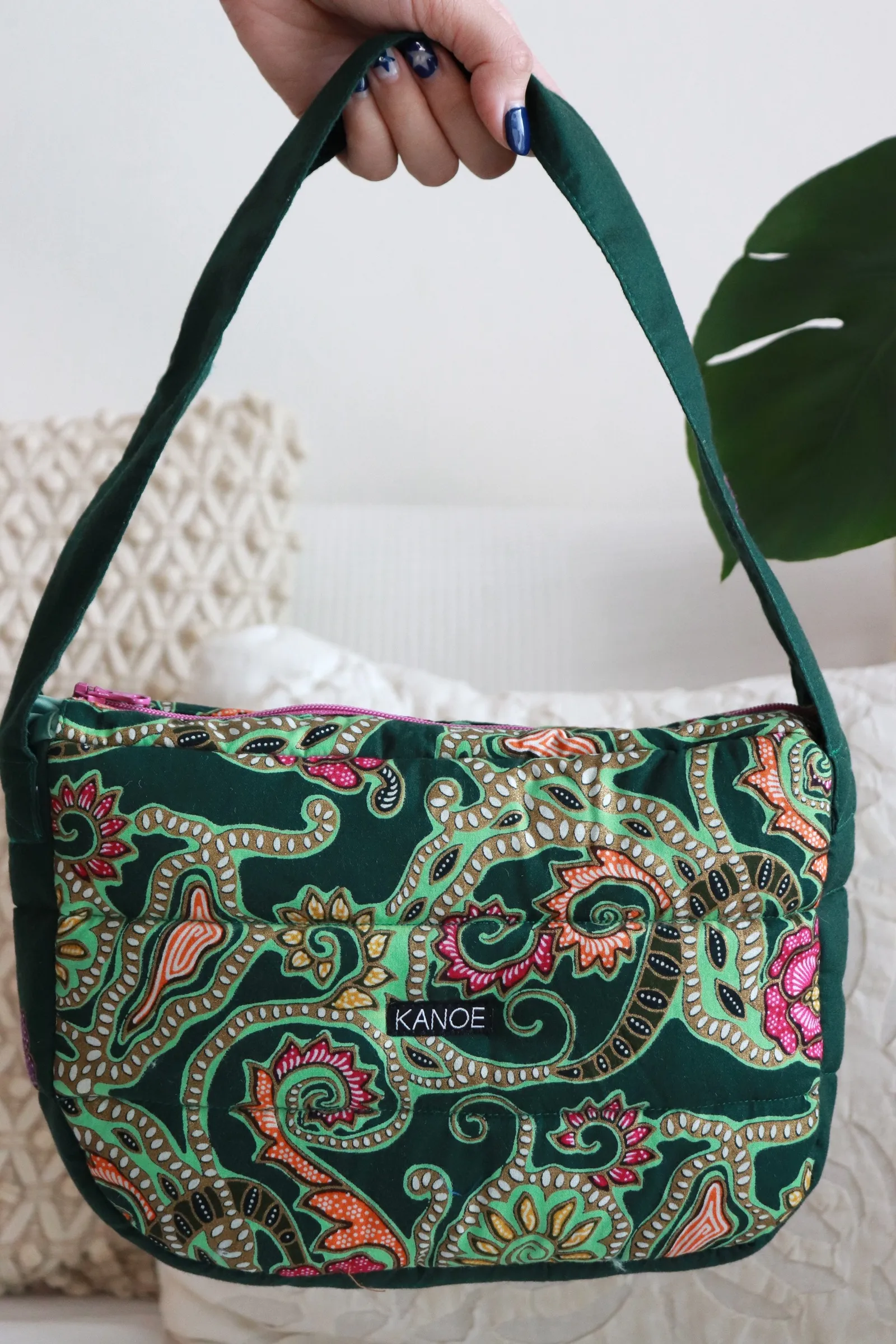  Puffy Batik Bag - MatchaSwirl