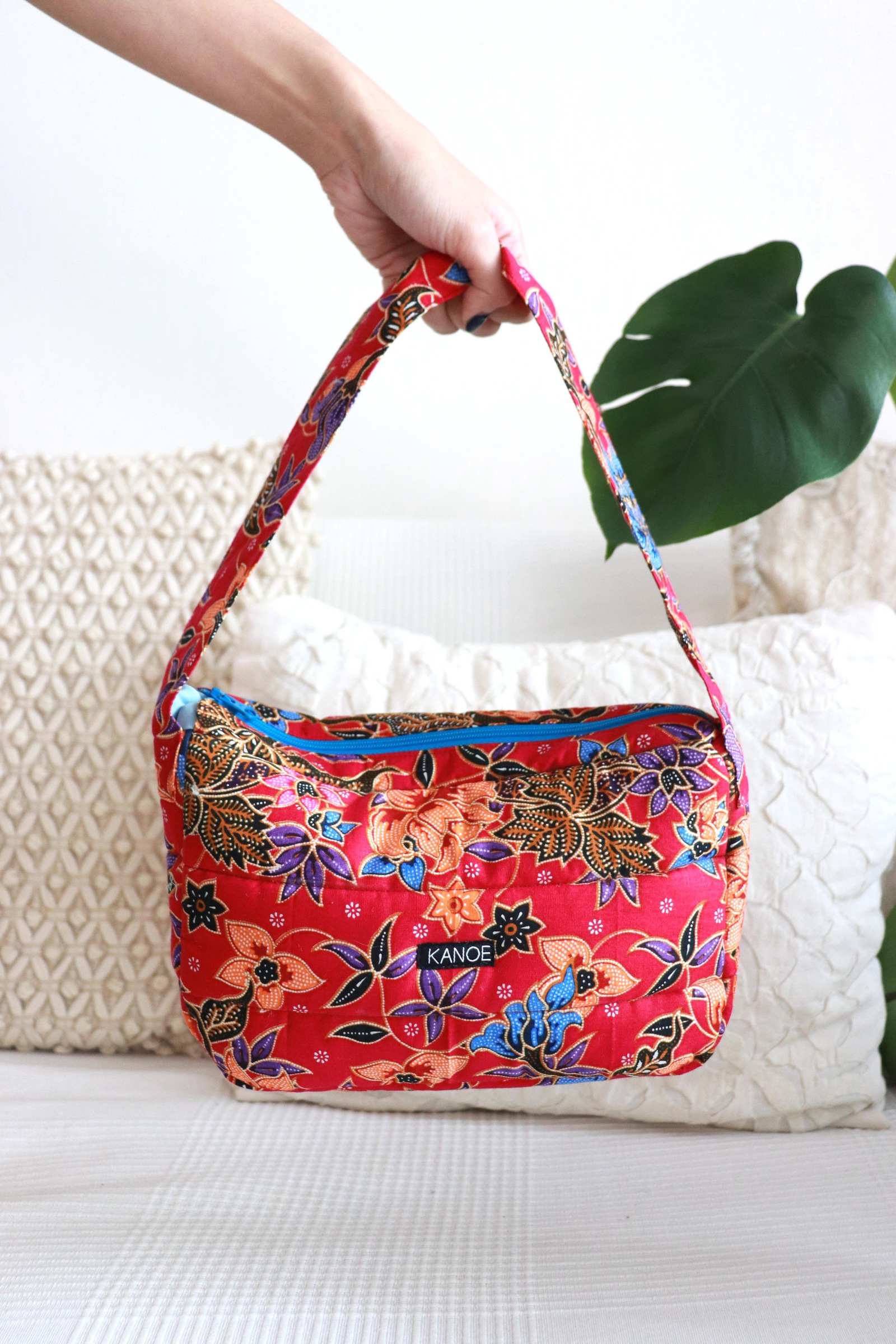  Puffy Batik Bag - Peony Pop