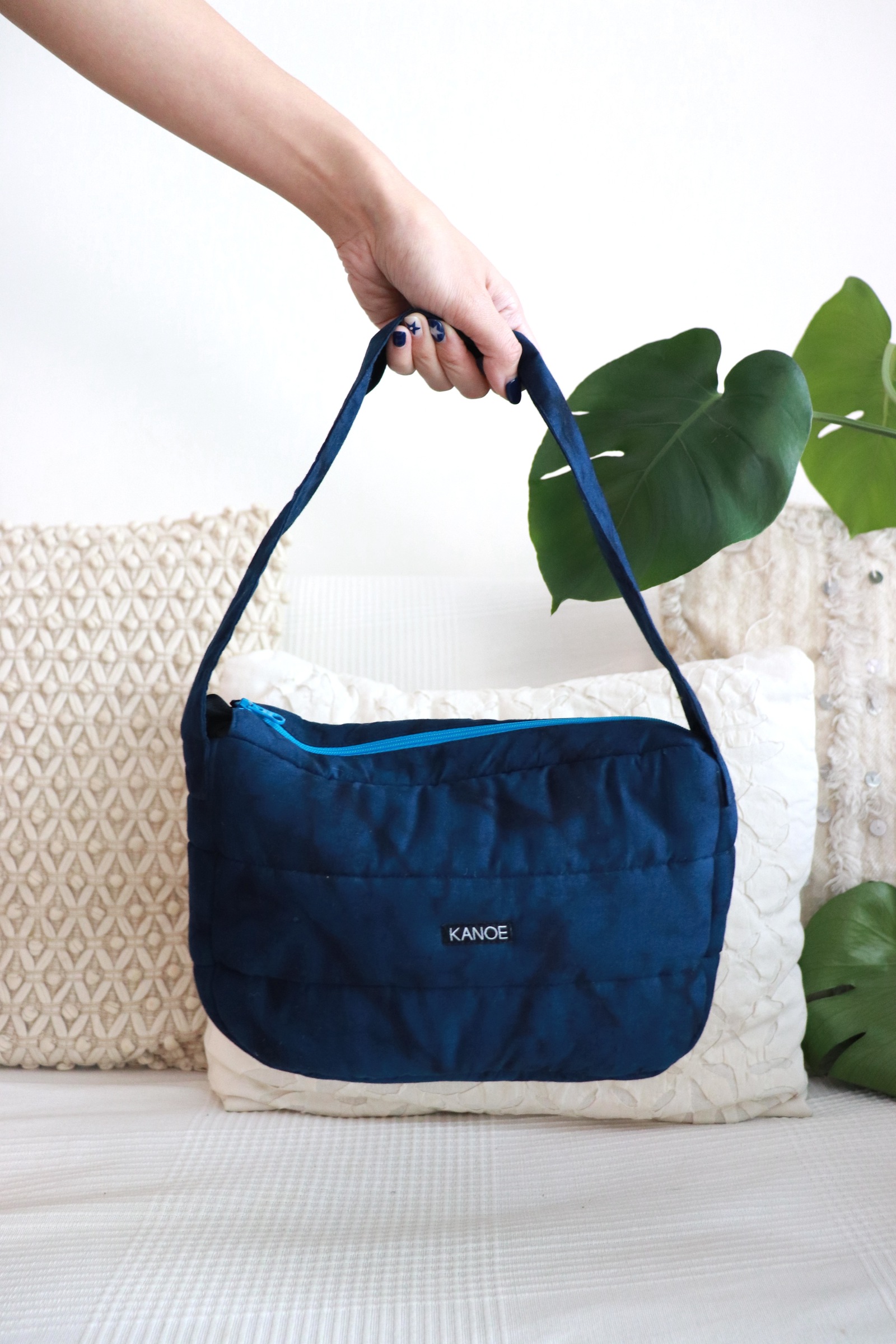  Puffy Batik Bag - Midnight Whirl [ Handmade ]