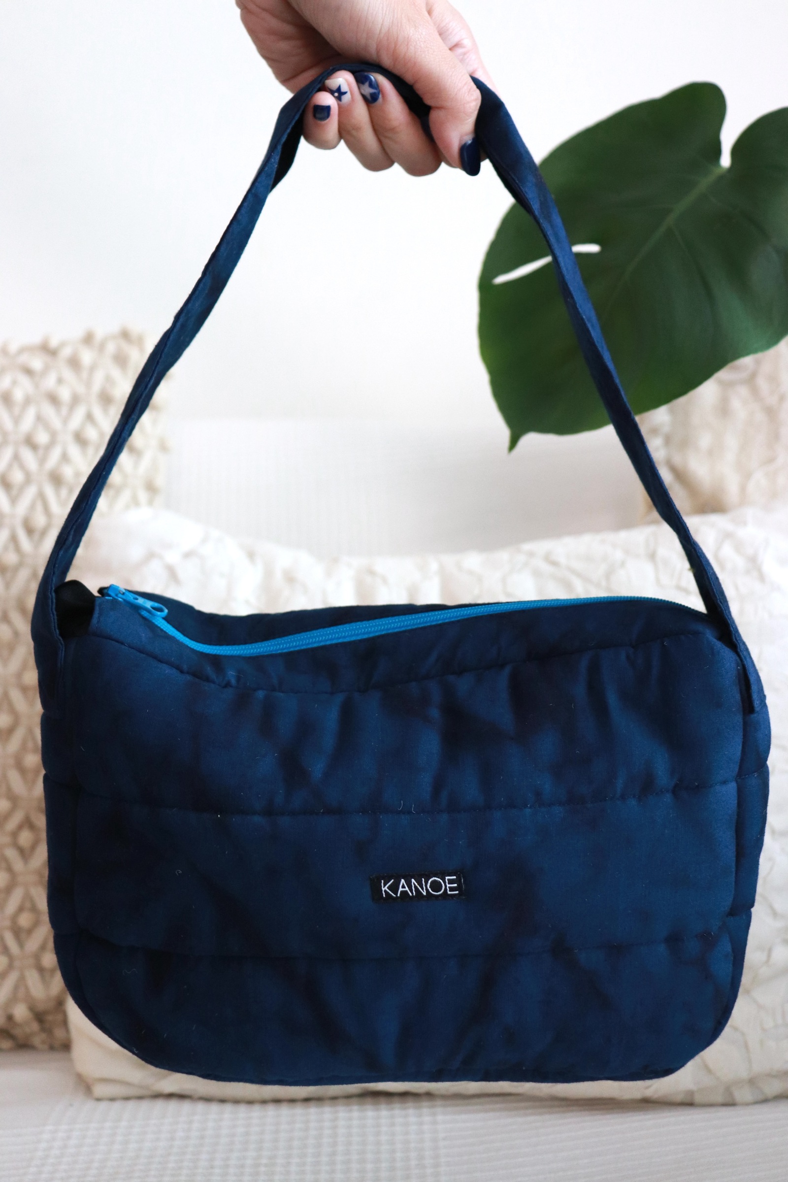  Puffy Batik Bag - Midnight Whirl [ Handmade ]