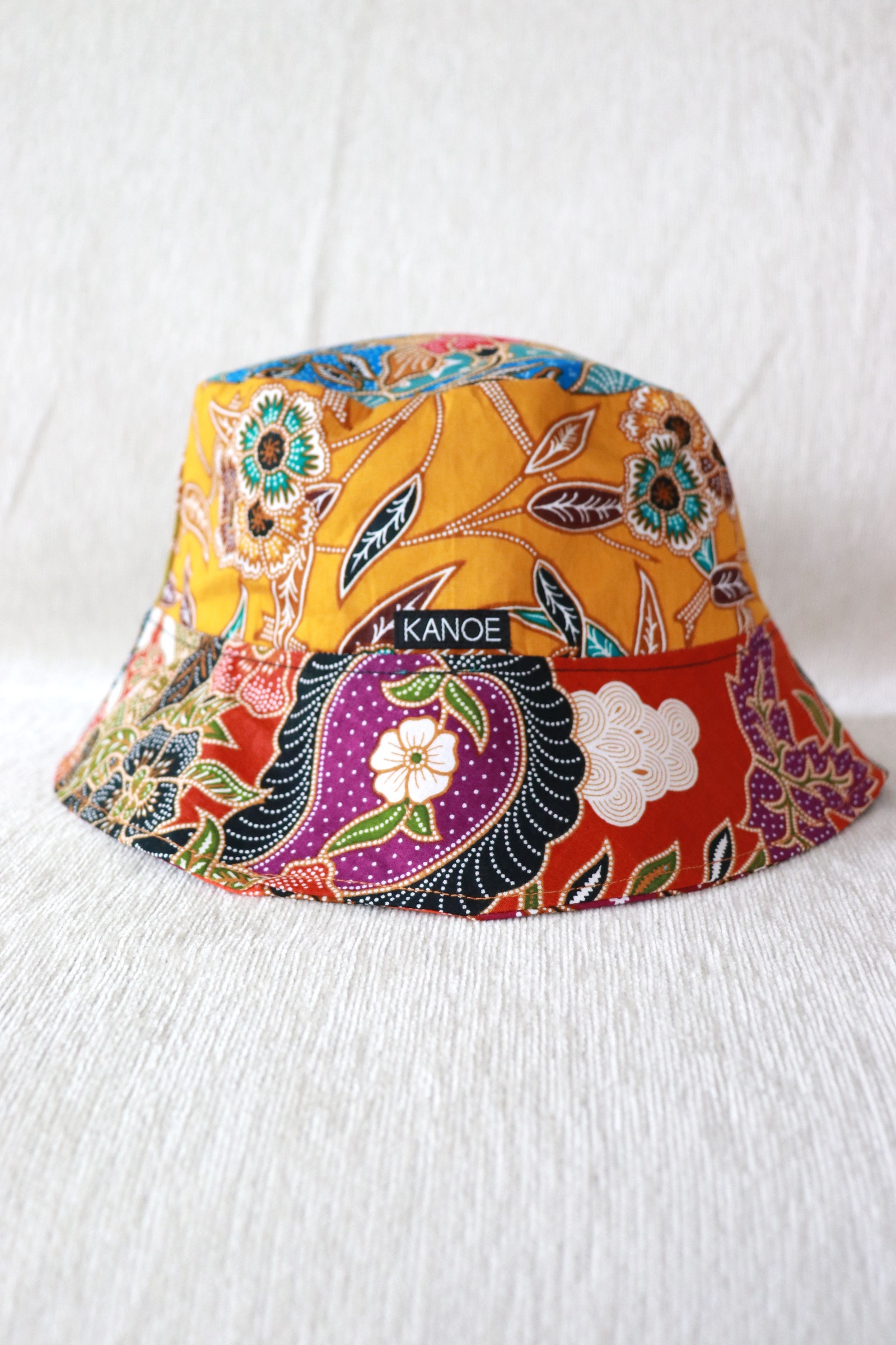  Patchwork Batik Bucket Hat Short Brim - SunnyPop