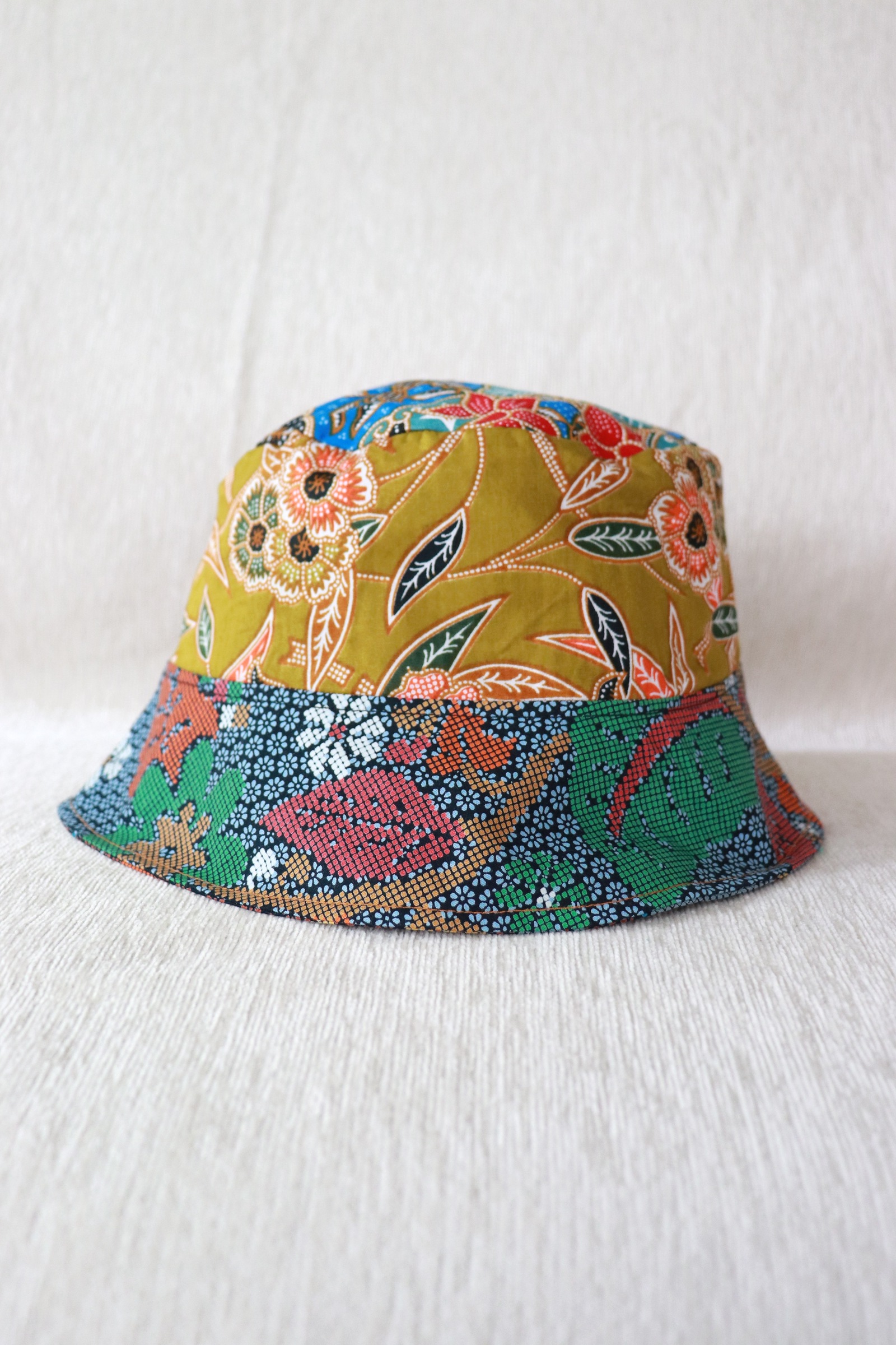  Patchwork Batik Bucket Hat Short Brim - SunnyPop