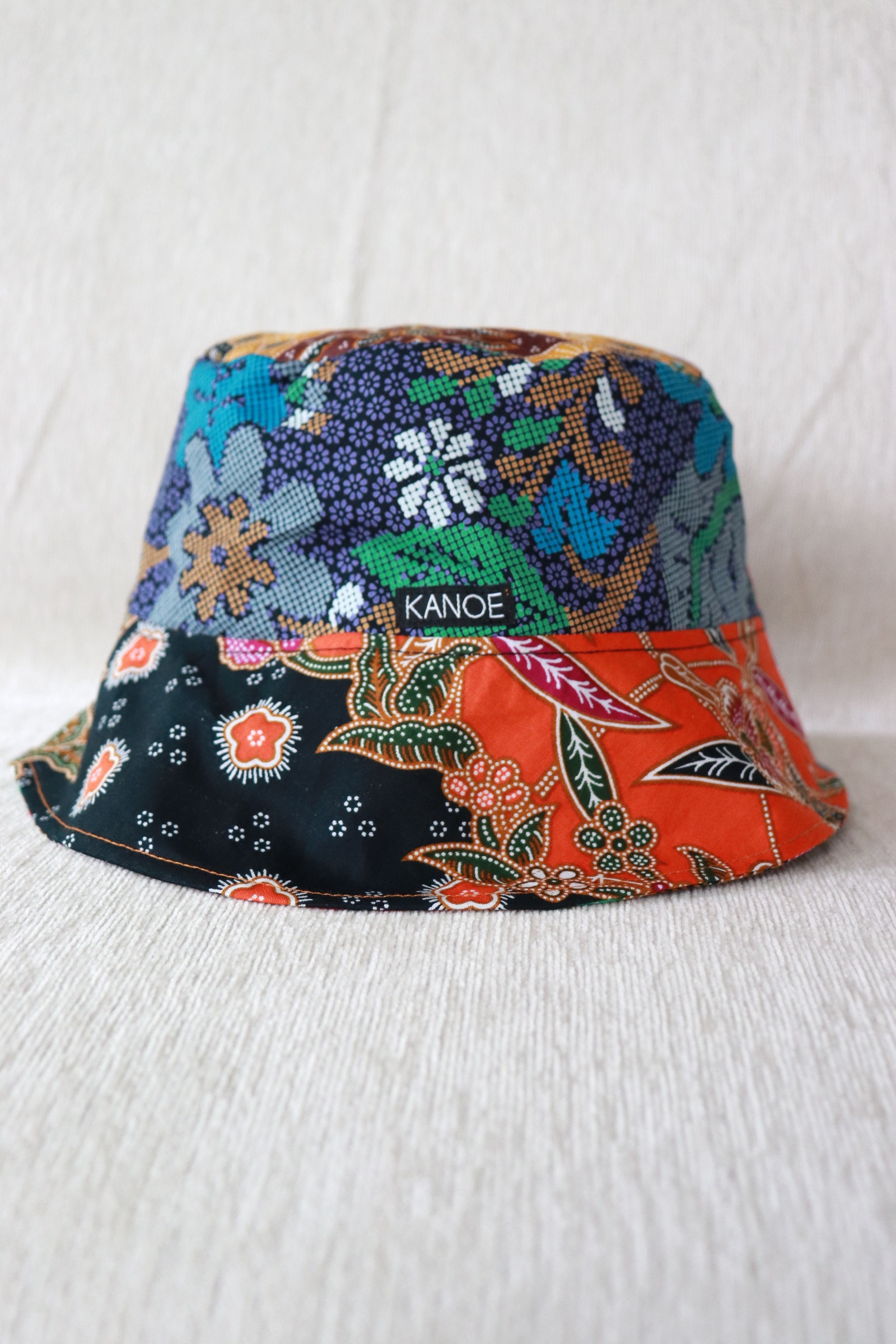  Patchwork Batik Bucket Hat Short Brim - FizzyDream