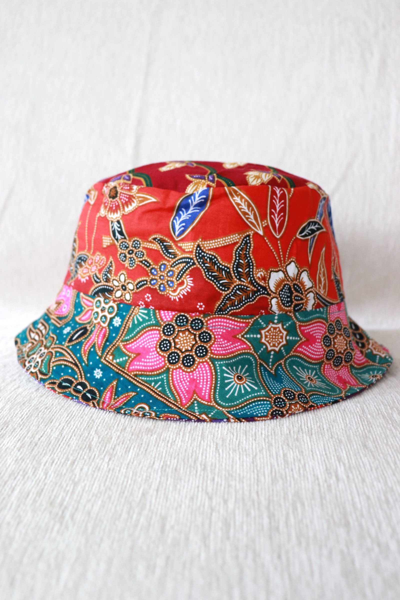  Patchwork Batik Bucket Hat Short Brim - SplashBurst