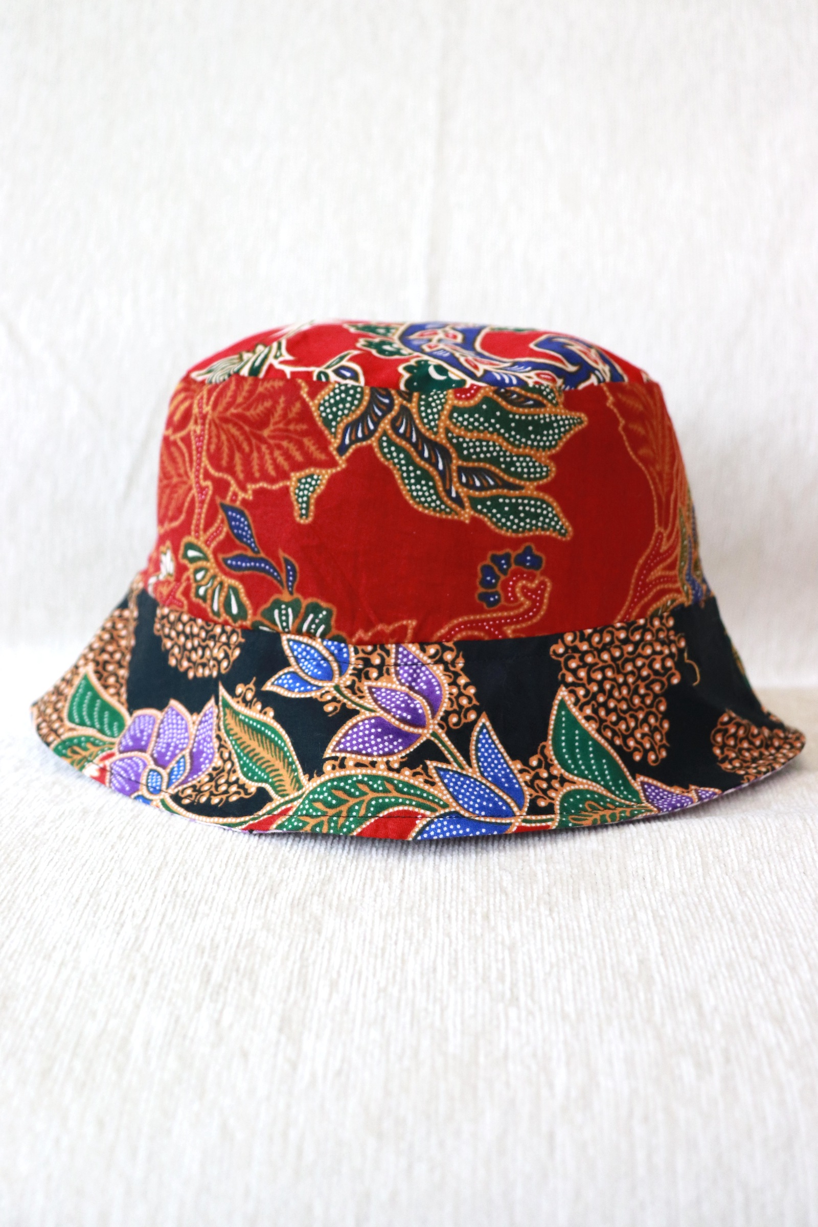  Patchwork Batik Bucket Hat Short Brim - MysticPop