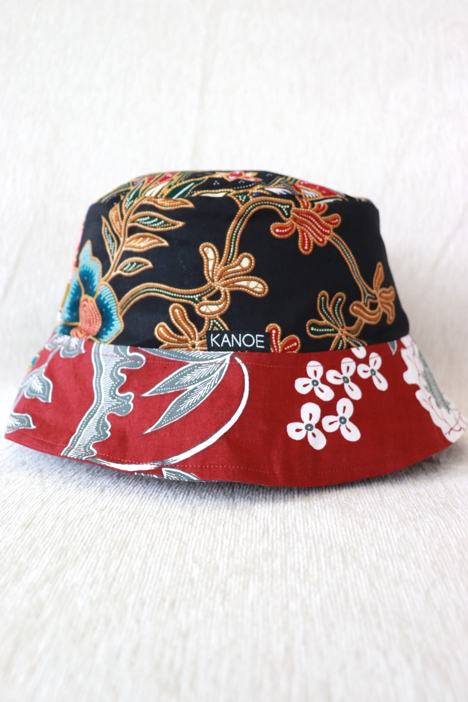  Patchwork Batik Bucket Hat Short Brim - CosmicPop