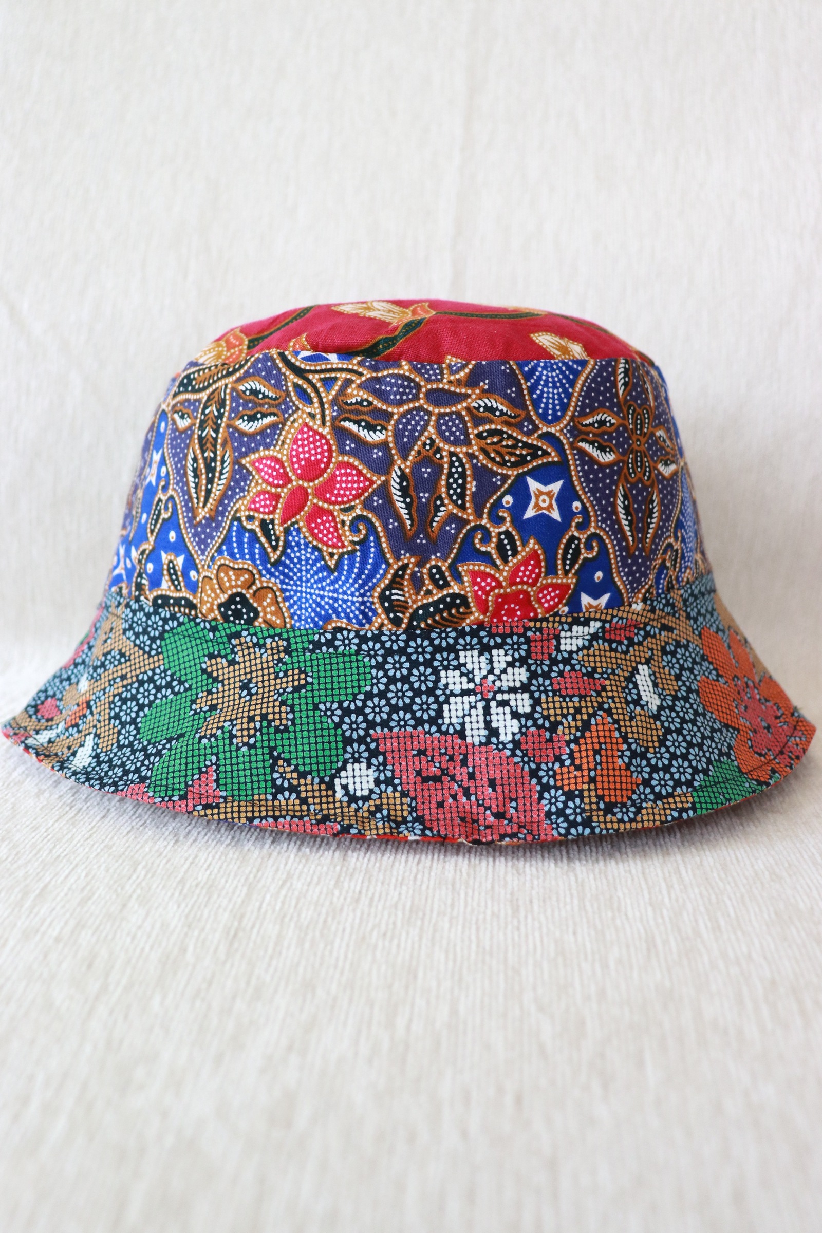  Patchwork Batik Bucket Hat Short Brim - BerryMoss