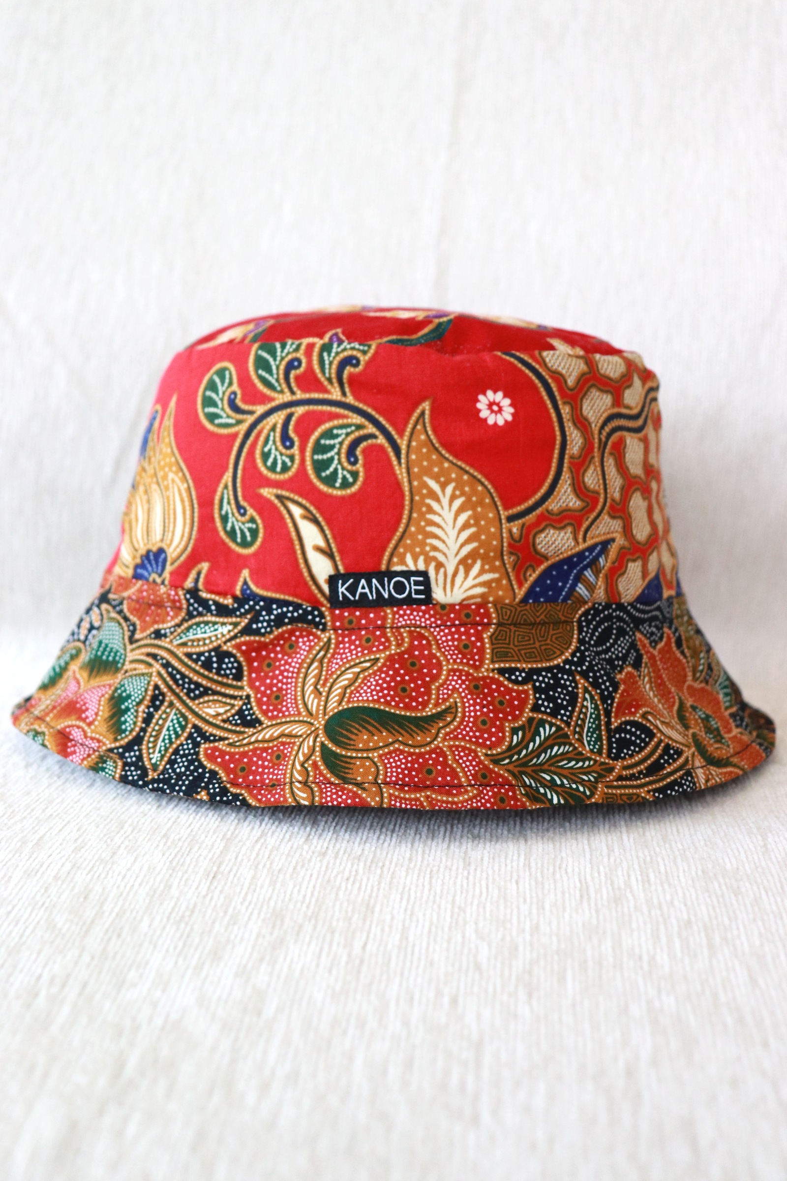  Patchwork Batik Bucket Hat Short Brim - RubyTwist