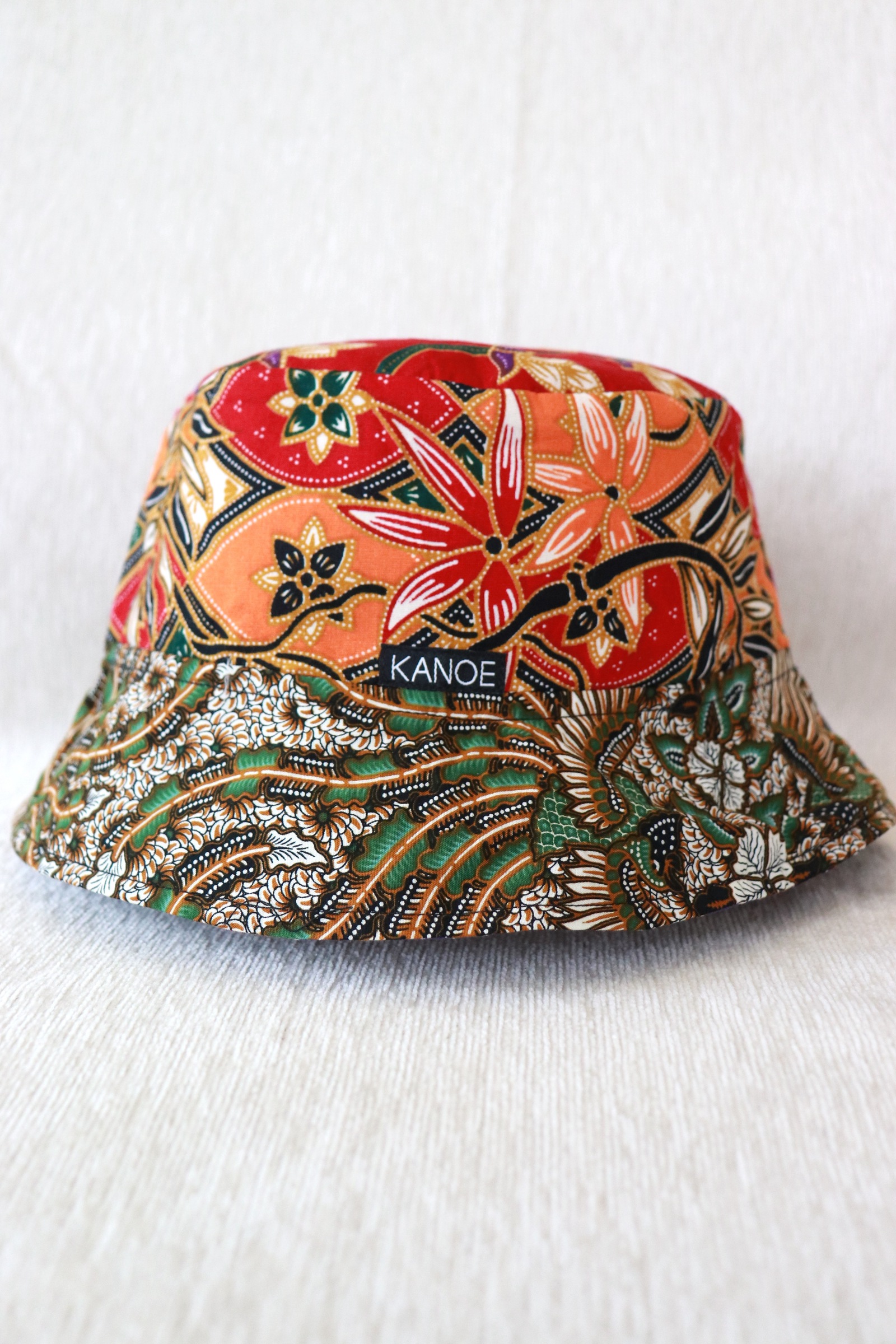  Patchwork Batik Bucket Hat Short Brim - CitrusPop