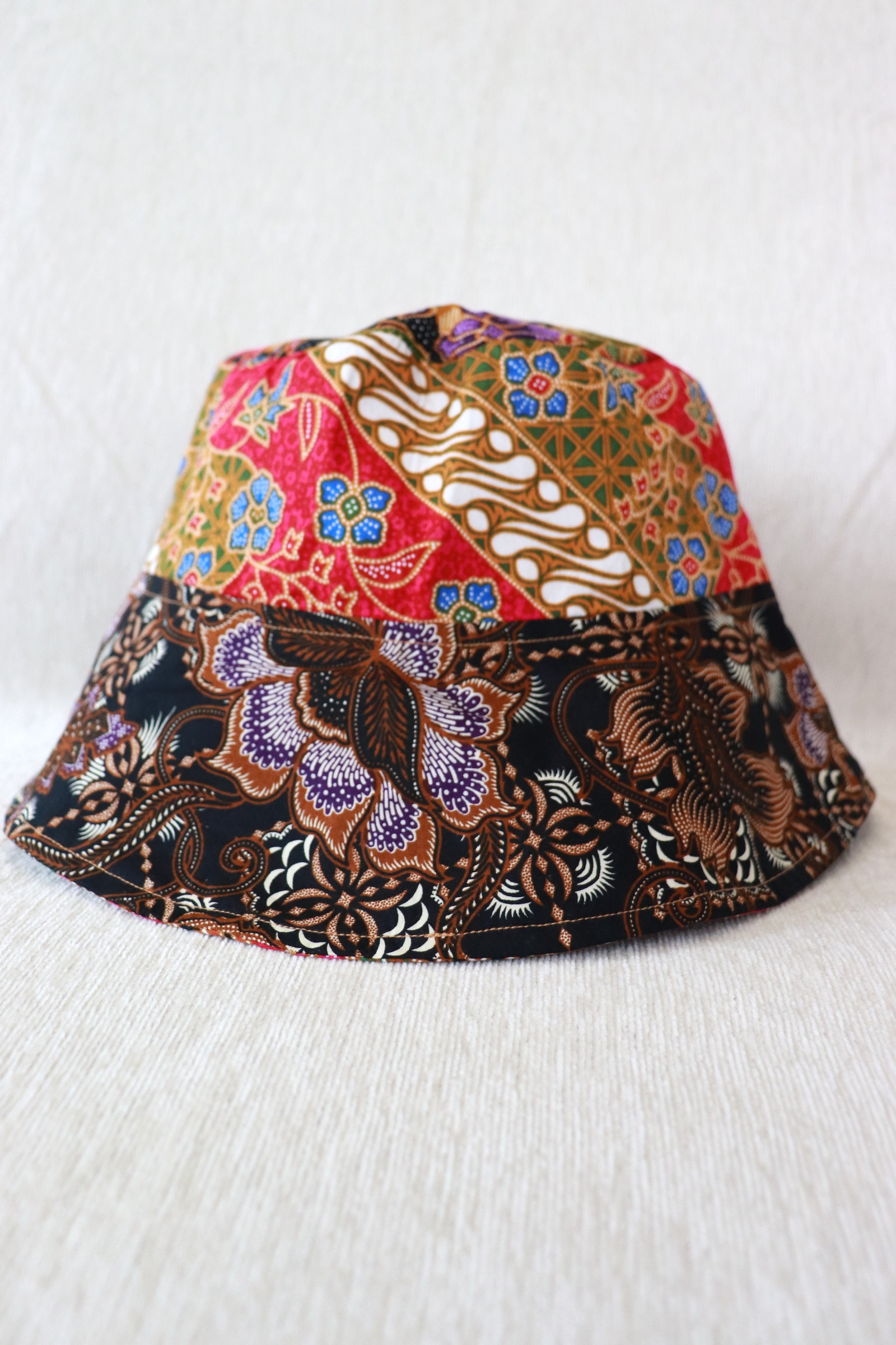  Patchwork Batik Bucket Hat Wide Brim - BerryTwist