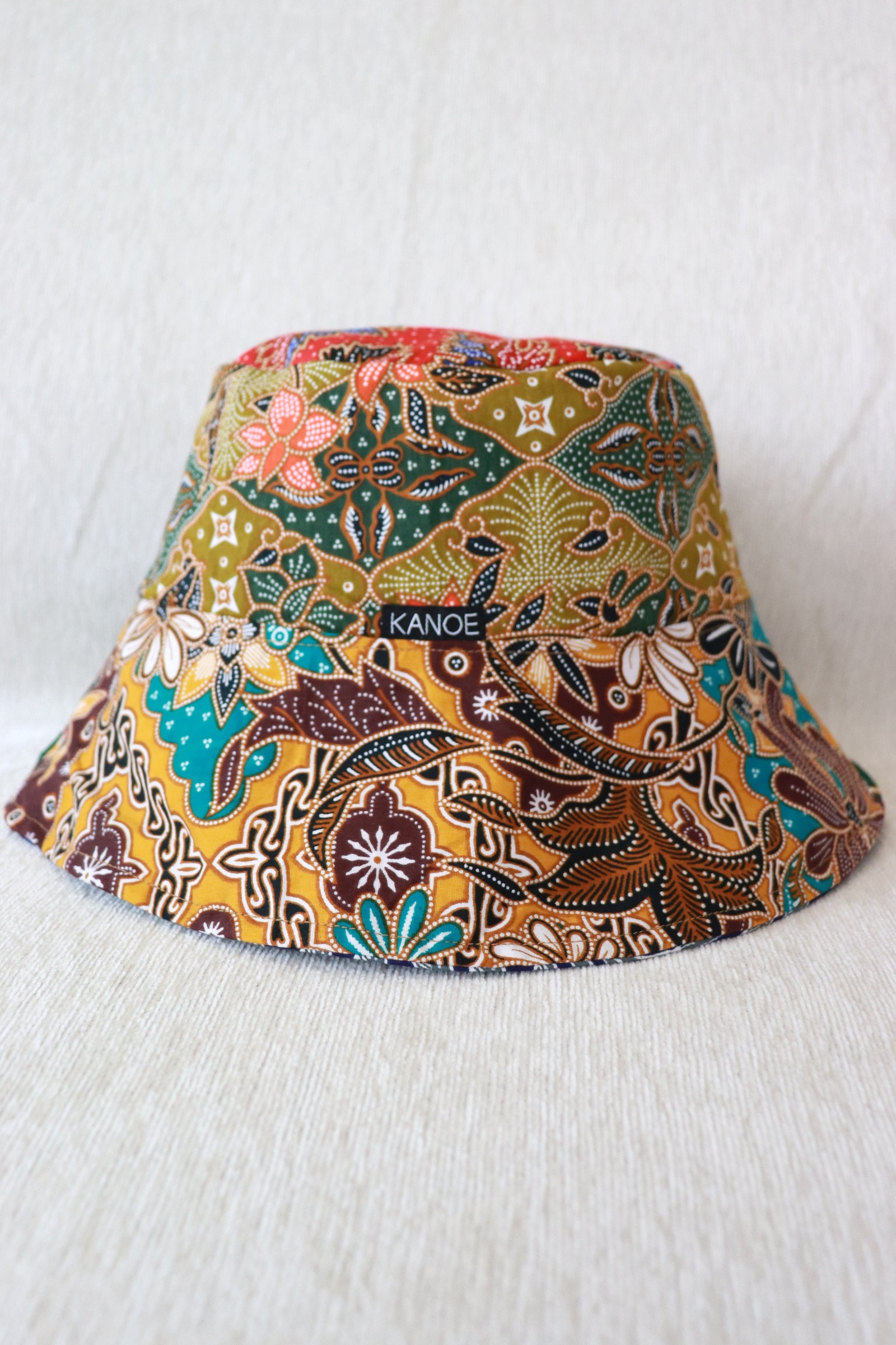  Patchwork Batik Bucket Hat Wide Brim - LimeRush