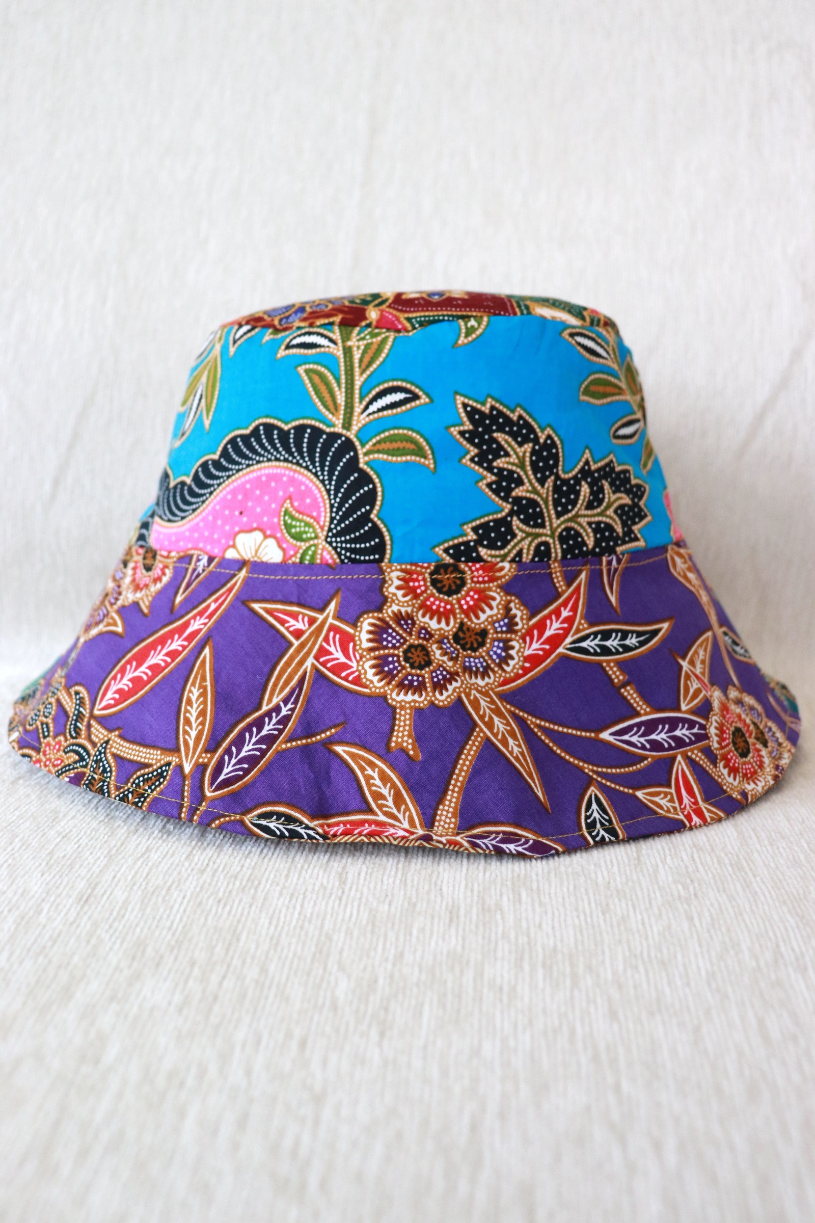  Patchwork Batik Bucket Hat Wide Brim - FizzyFlora