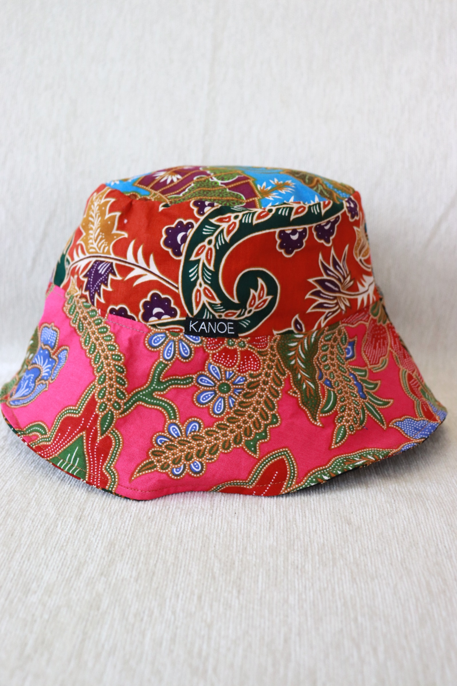  Patchwork Batik Bucket Hat Wide Brim - SunsetPop