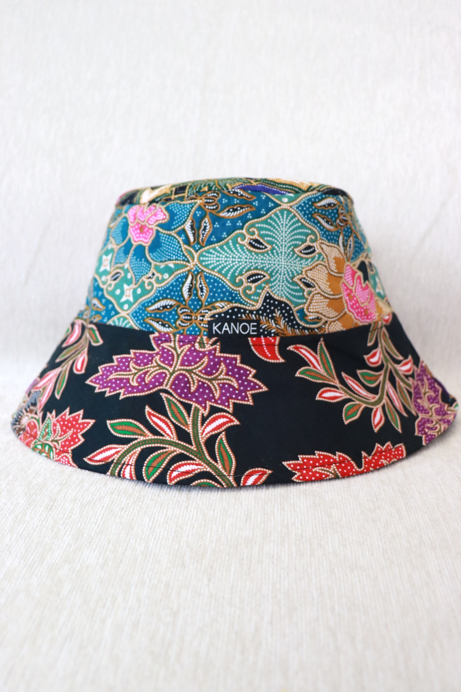Patchwork Batik Bucket Hat Wide Brim - BlueFizz