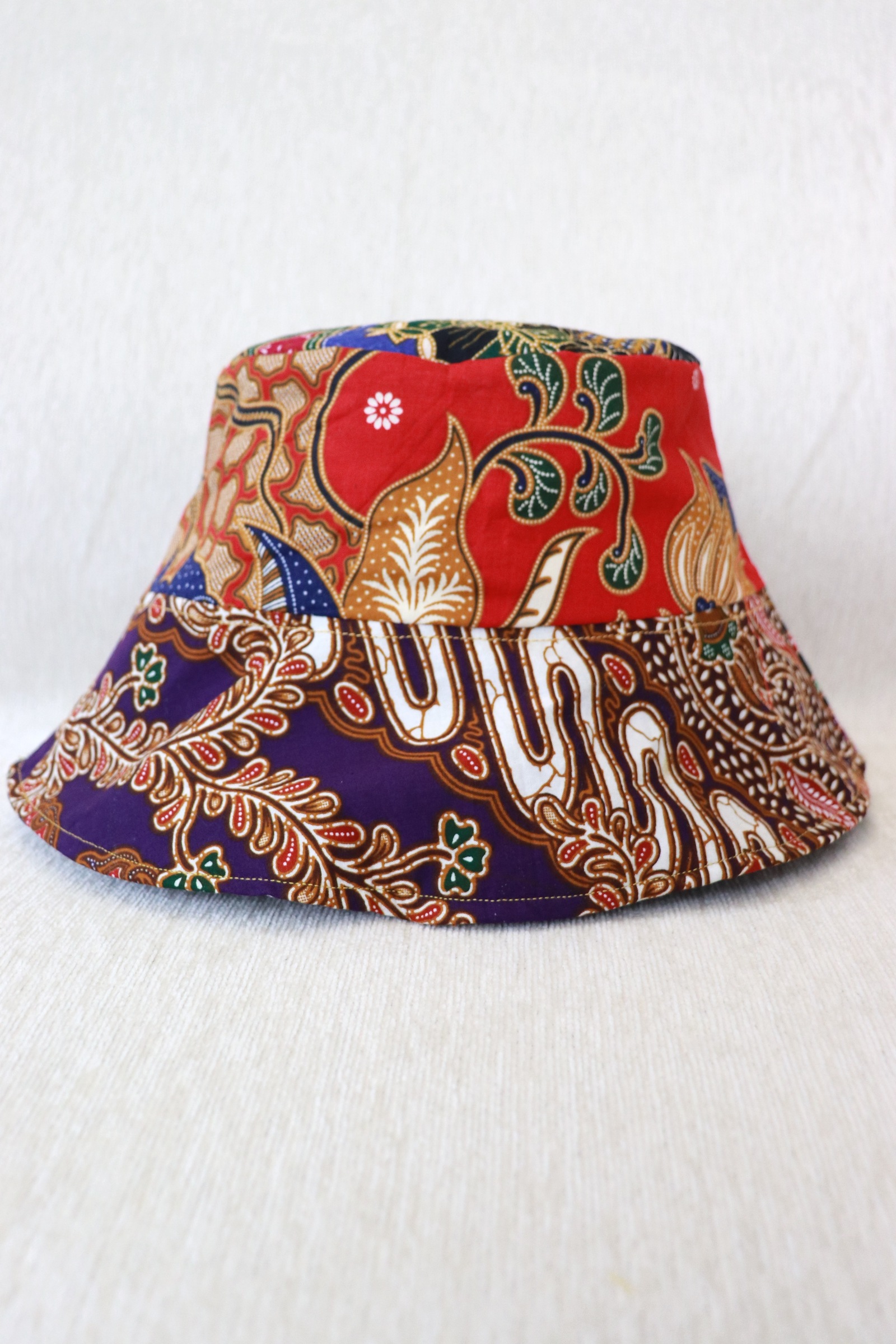 Patchwork Batik Bucket Hat Wide Brim - BlueFizz