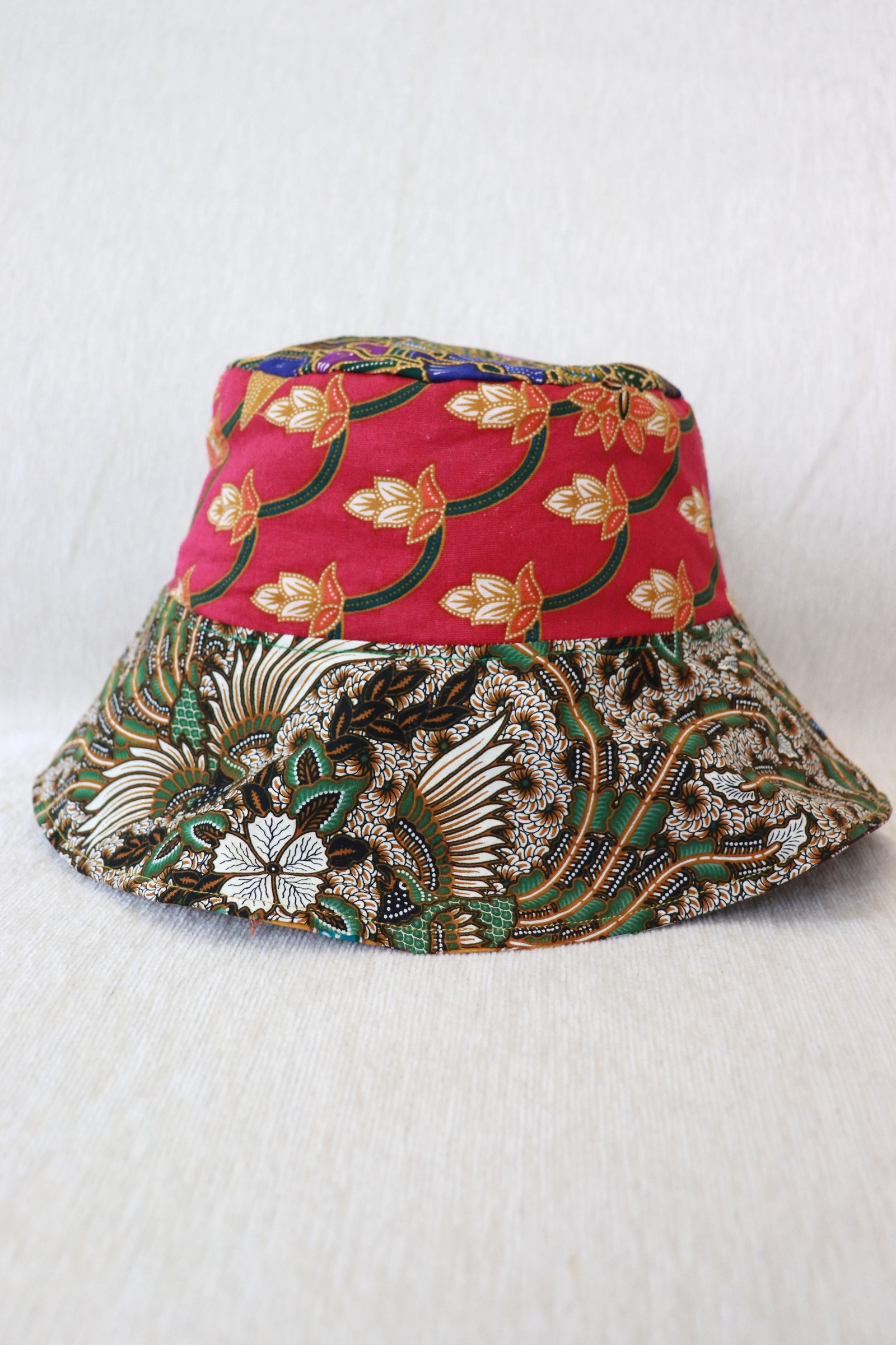 Patchwork Batik Bucket Hat Wide Brim - FiestaPop