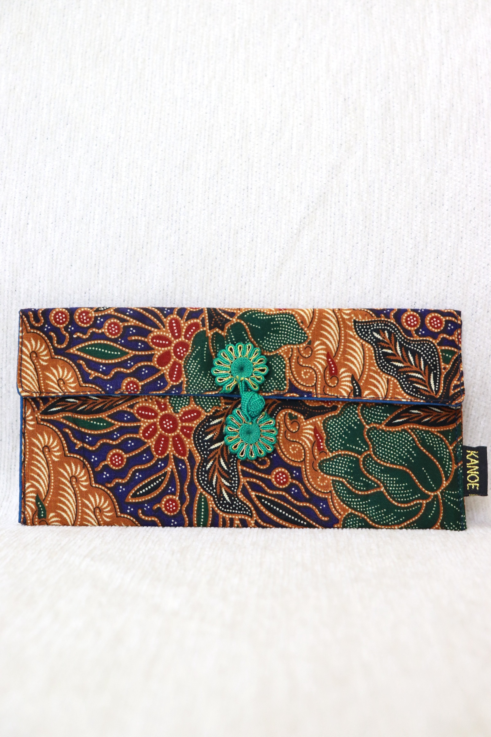 TEMPLATE Batik Envelope w/ Chinese Clasp - Teal Xing