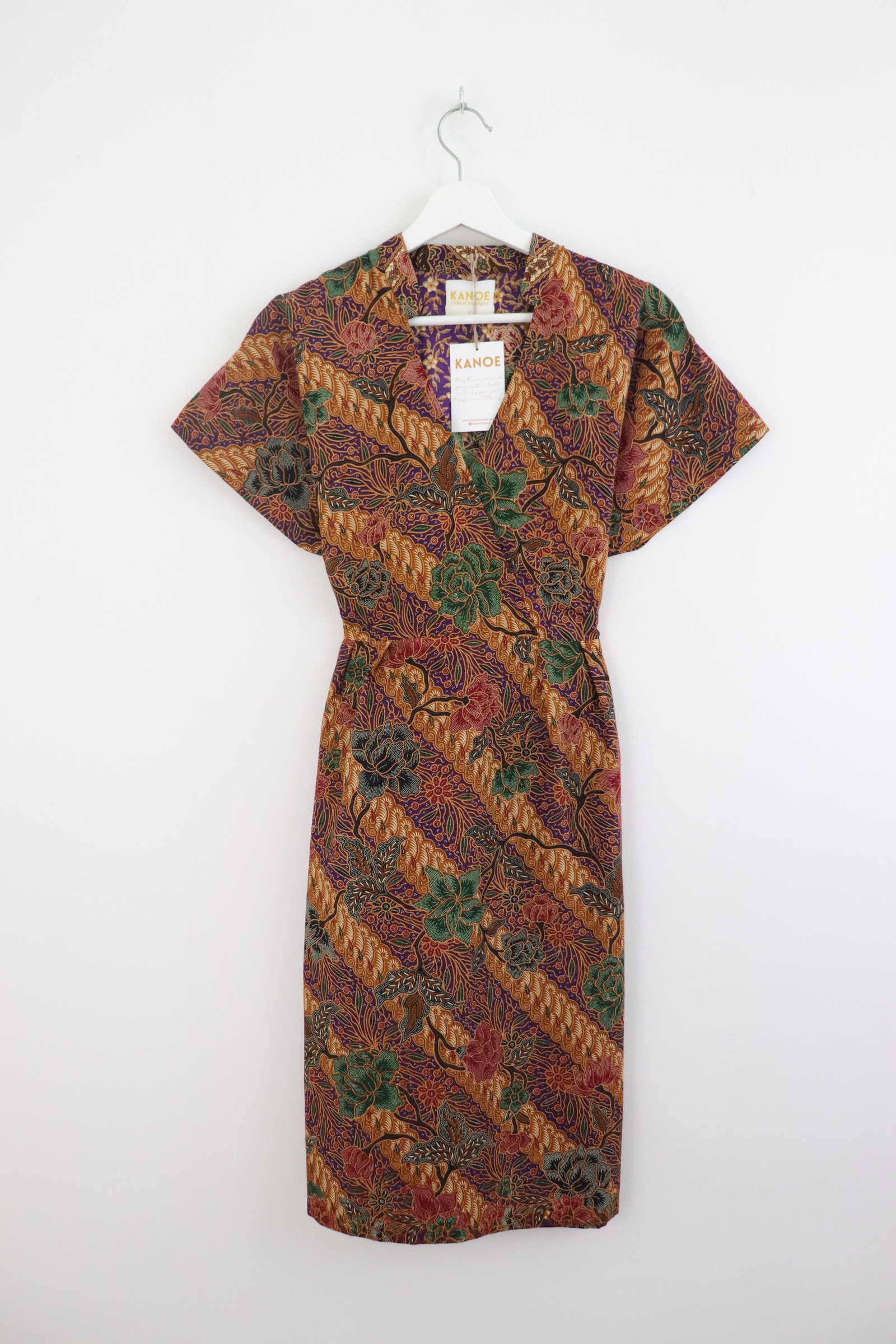 Kimono Wrap Dress w/ Mandarin Collar - Grandpa's Hug