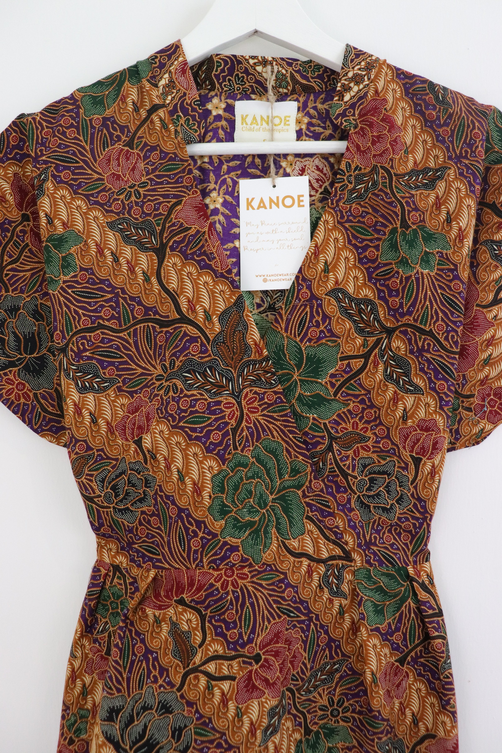 Kimono Wrap Dress w/ Mandarin Collar - Grandpa's Hug