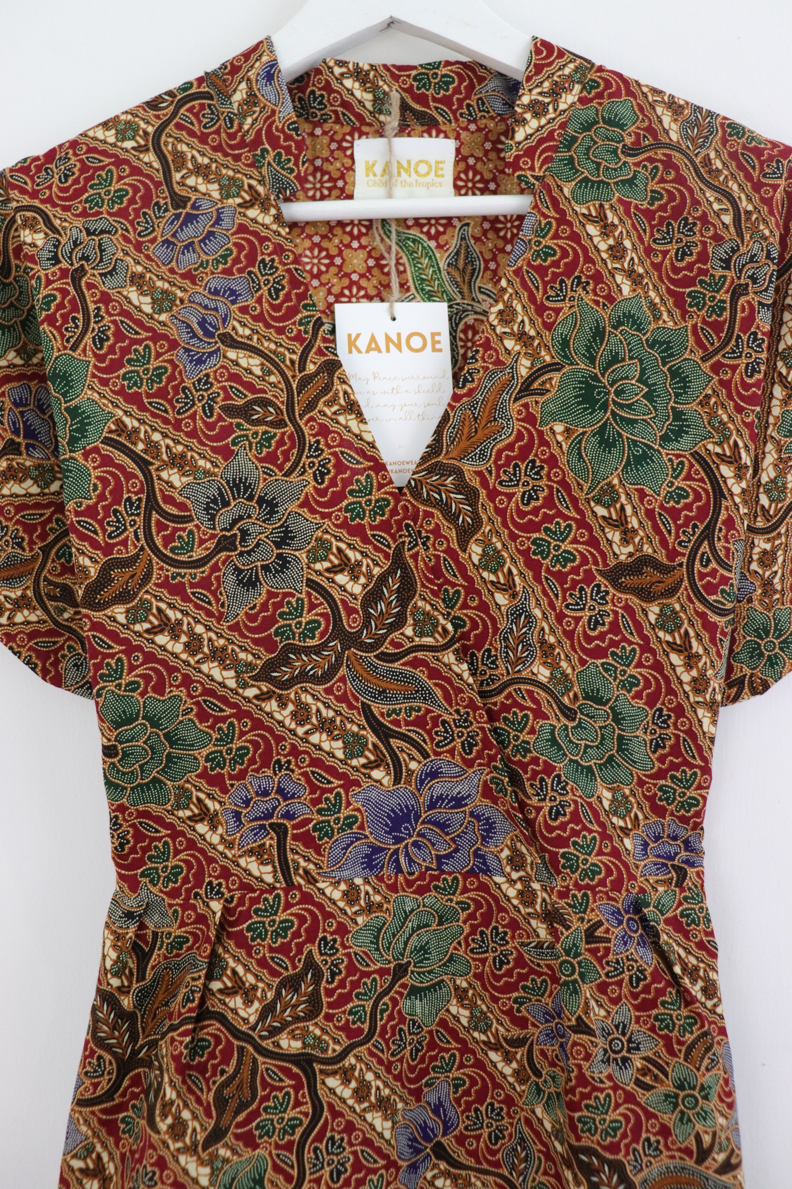 Kimono Wrap Dress w/ Mandarin Collar - Cousin's Letters