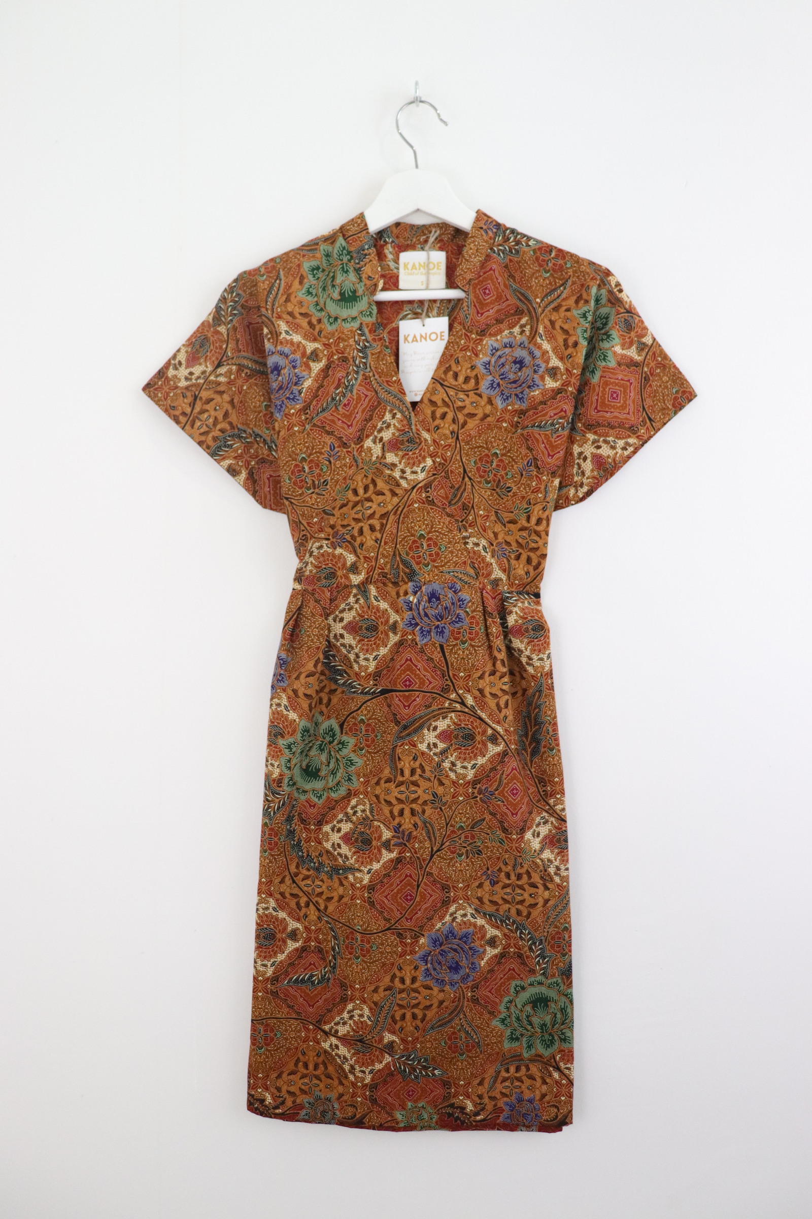 Kimono Wrap Dress w/ Mandarin Collar - Message in a Bottle
