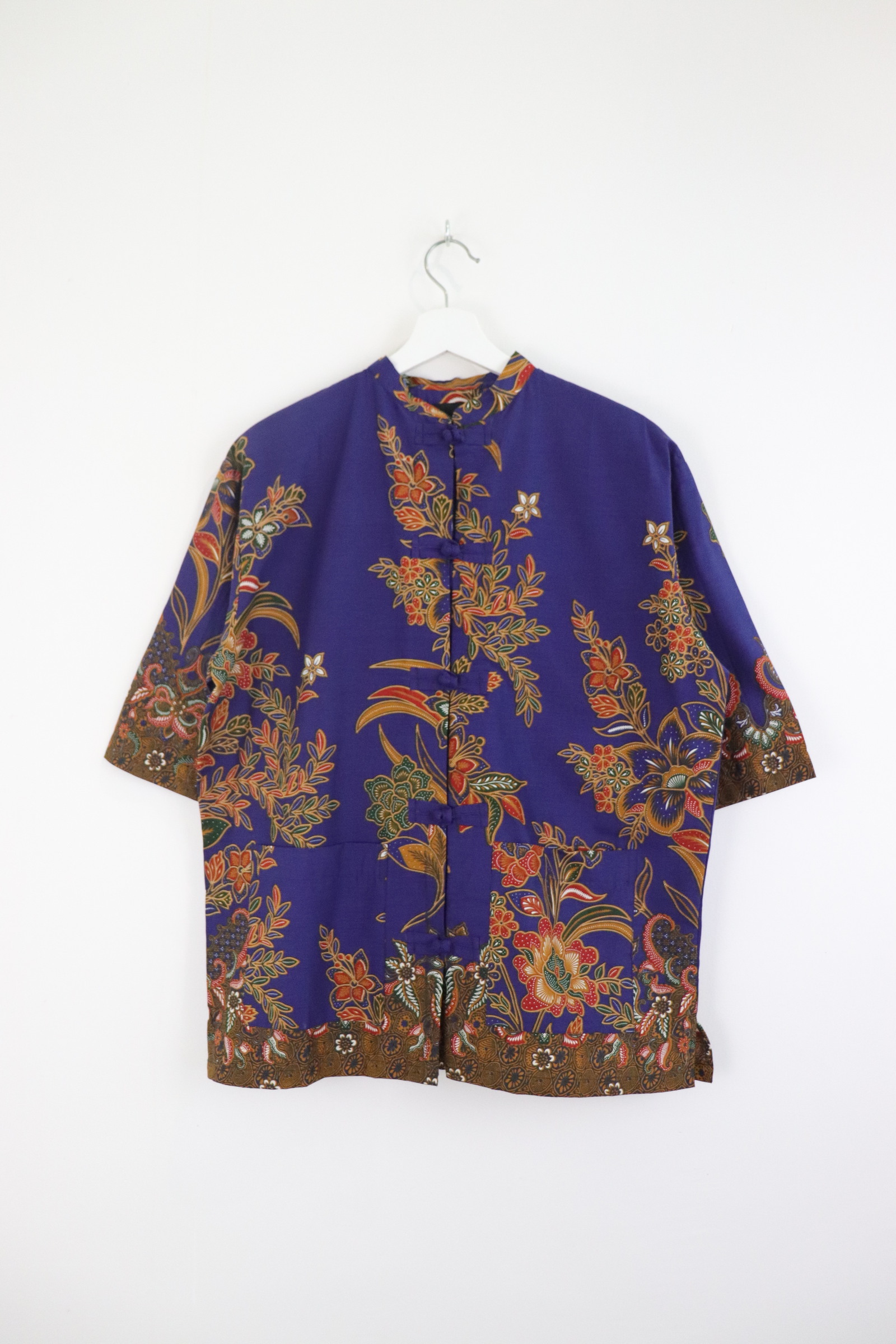 KANOEMEN SamFu Batik Top - Navy Bloom [ M ]