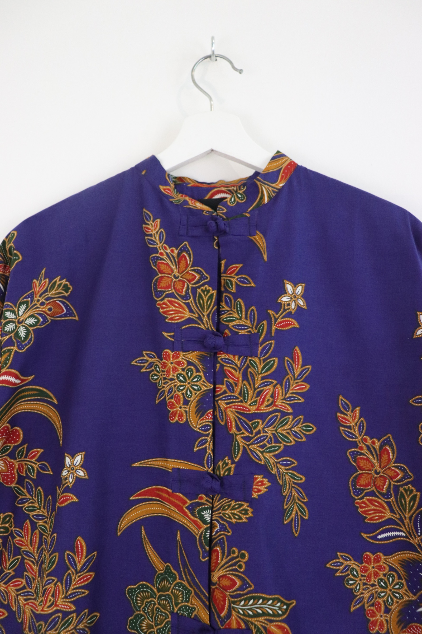 KANOEMEN SamFu Batik Top - Navy Bloom [ M ]