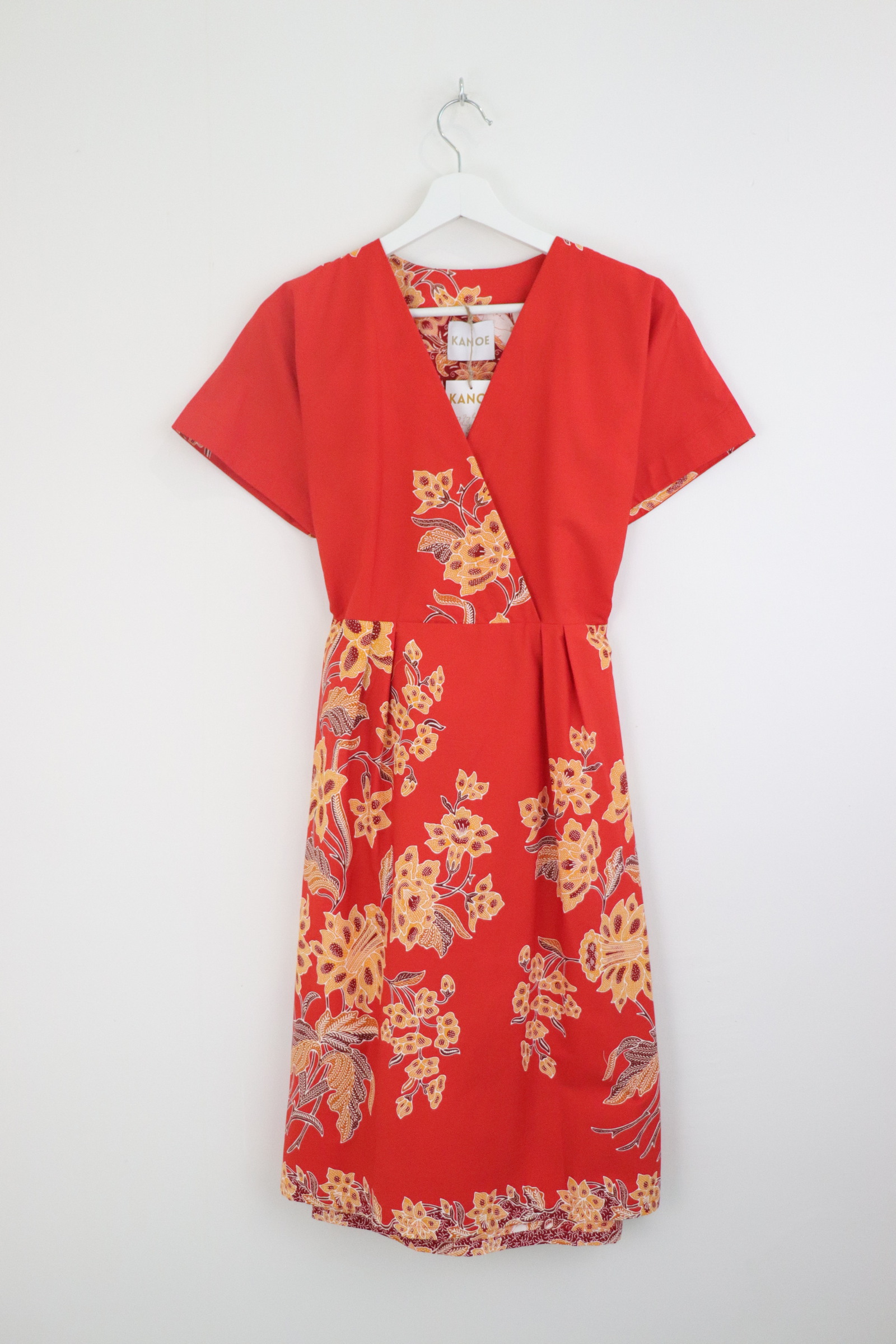Kimono Wrap Dress - Crimson Aura