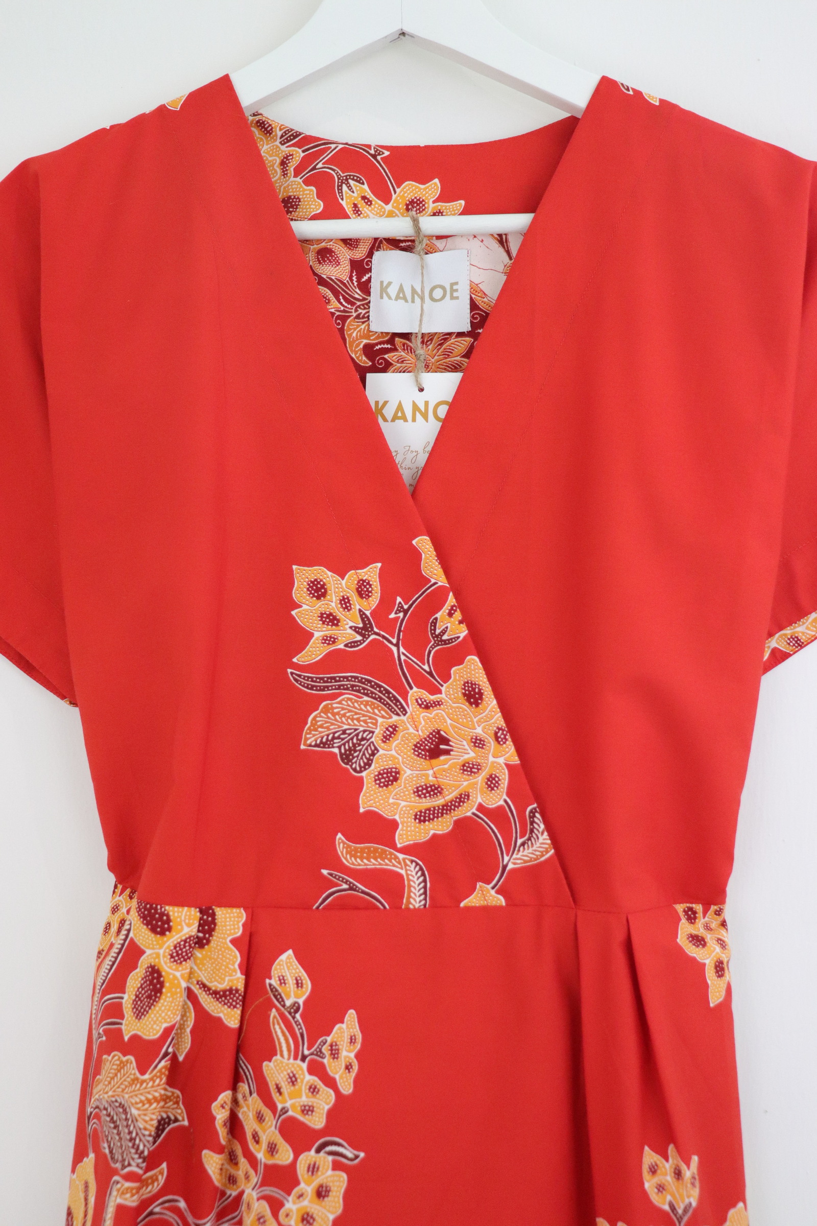 Kimono Wrap Dress - Crimson Aura