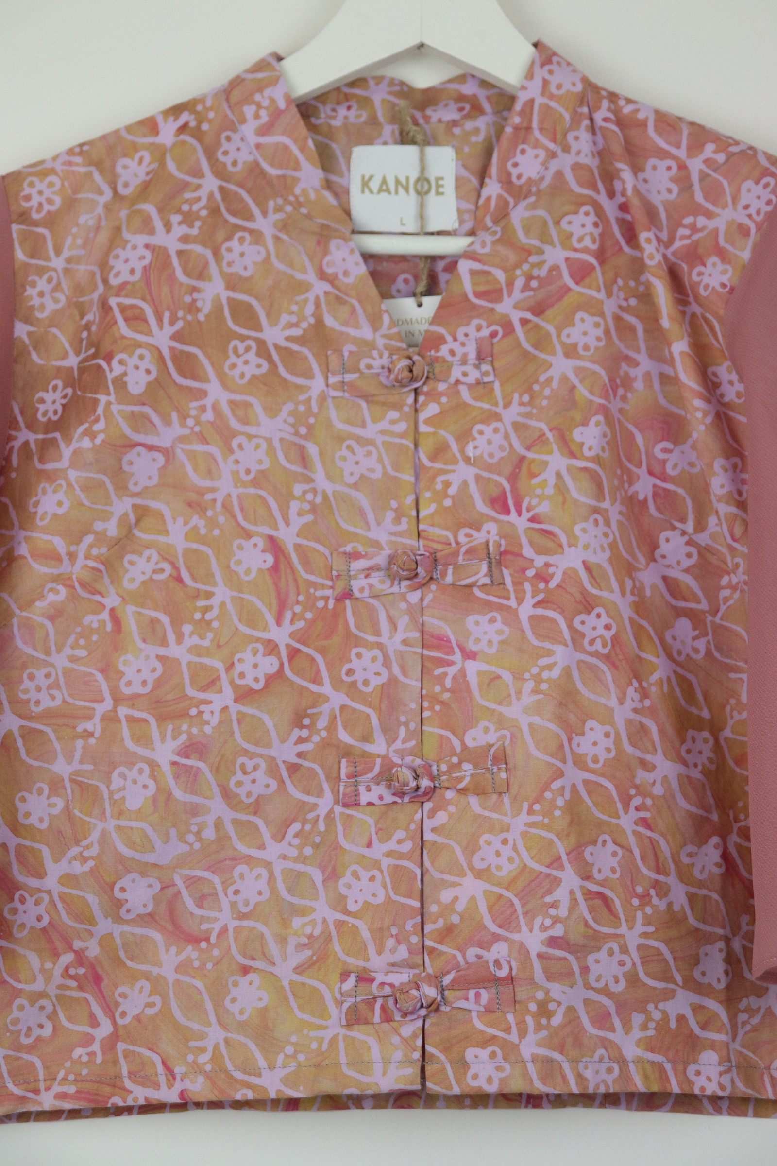 Sheer Sleeve Batik Top - Opal Persona [ Handmade ] [ L ]