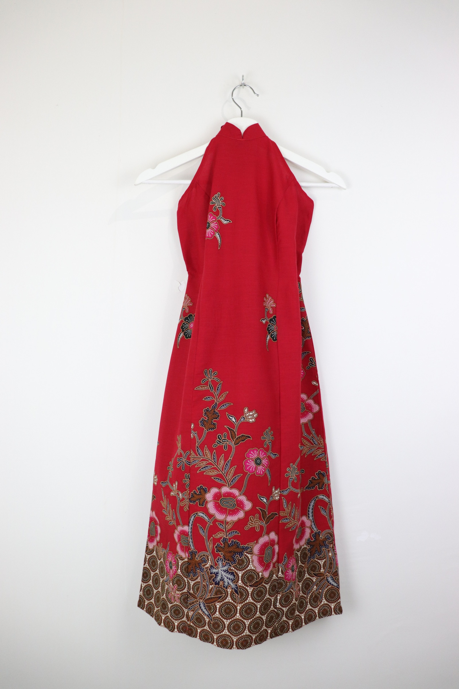 Halter Batik Dress - Scarlet Blaze